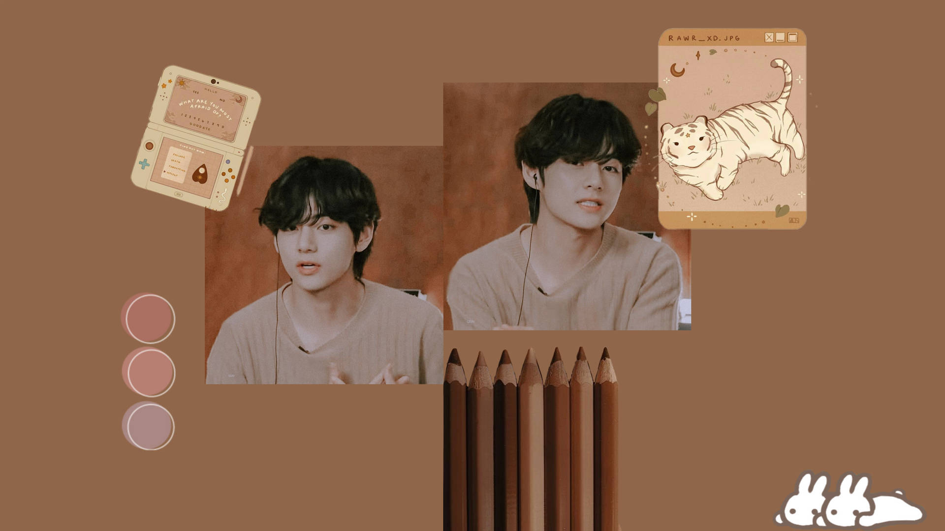 Taehyung Brown Aesthetic Background