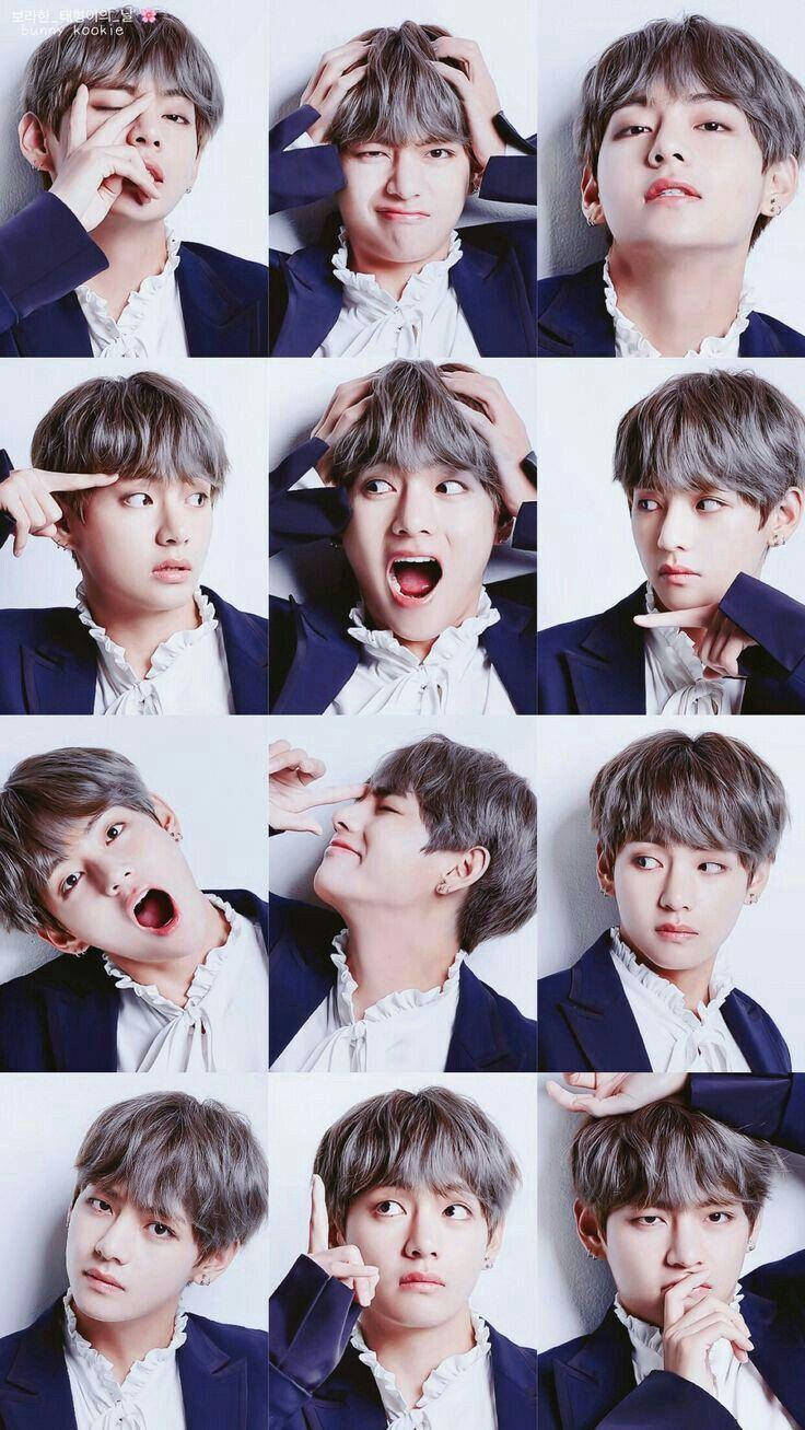 Taehyung Cute Different Expressions Background
