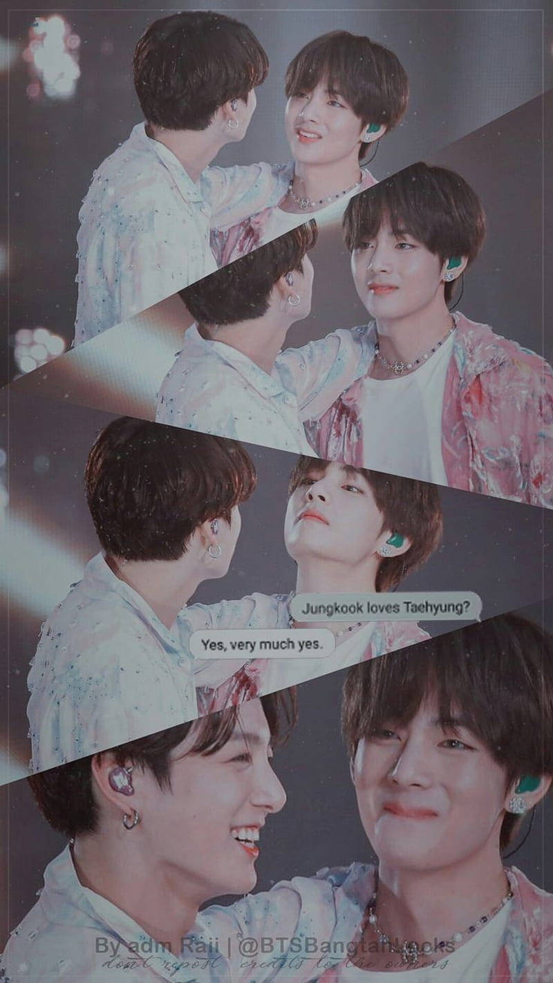 Taekook Bts Diagonal Collage