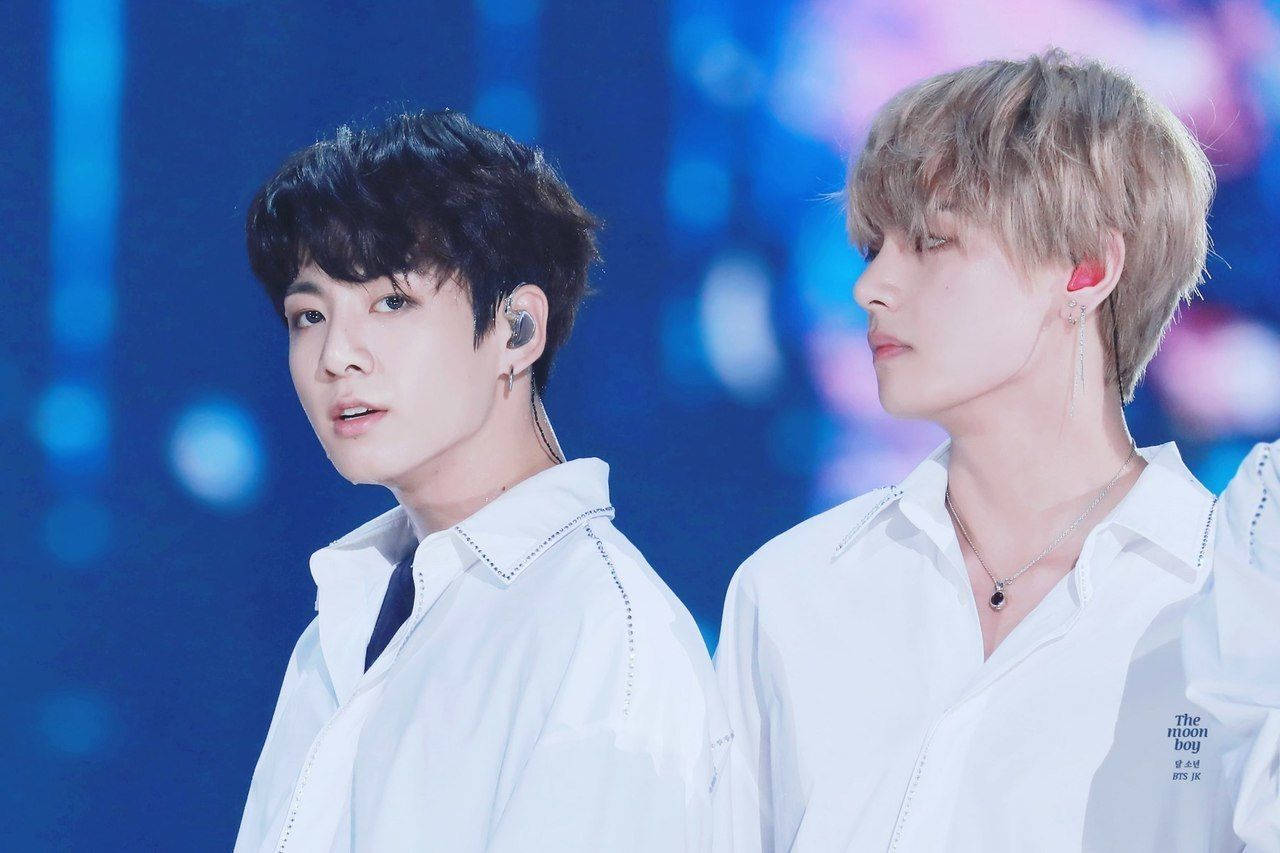 Taekook Bts White Polos