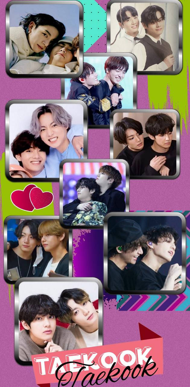 Taekook Bts Y2k Photo Collage