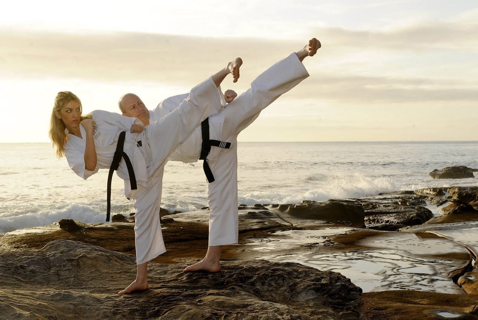 Taekwondo Martial Art Beach Scenery