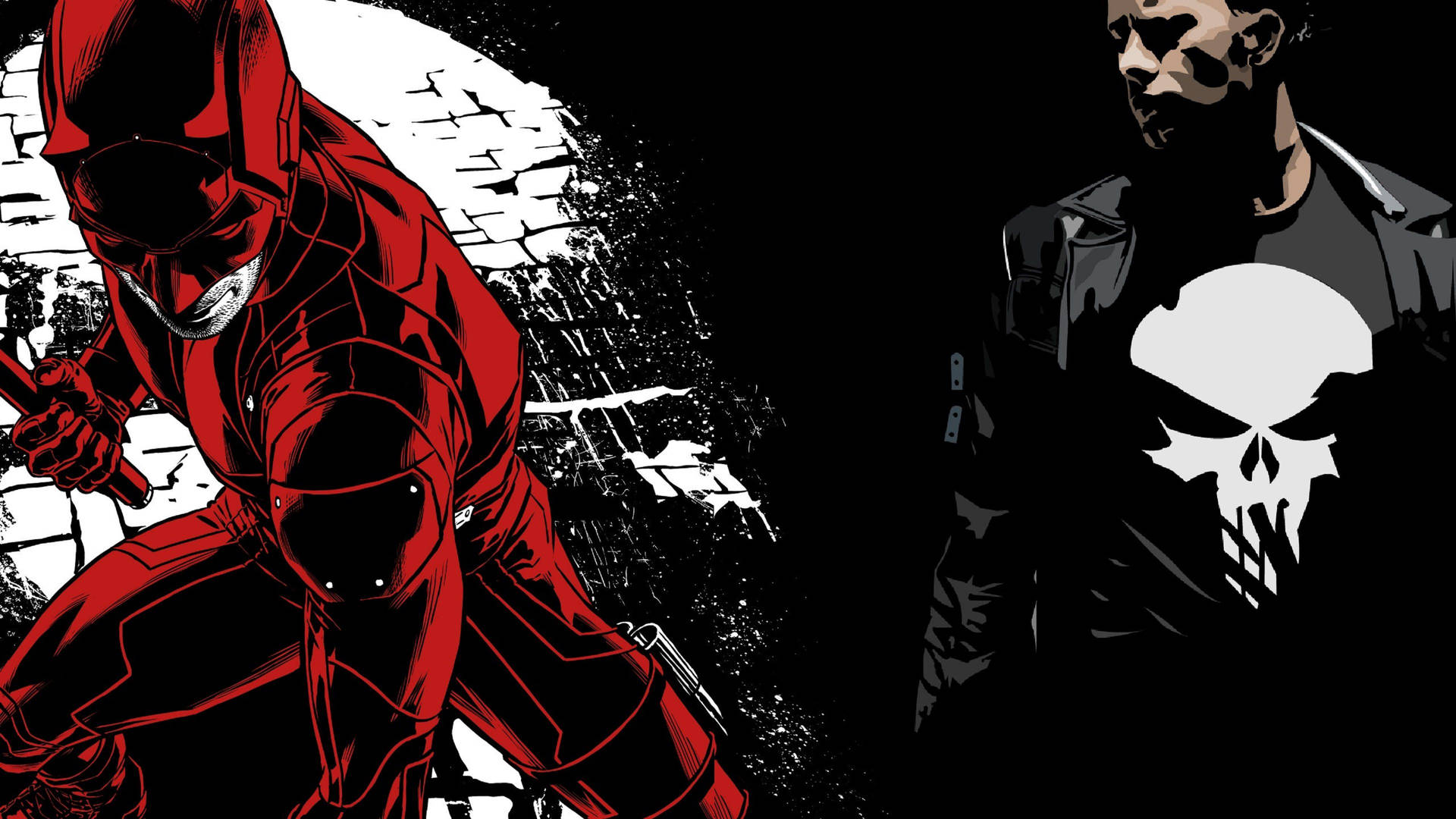 Tag Team Daredevil And Punisher Background