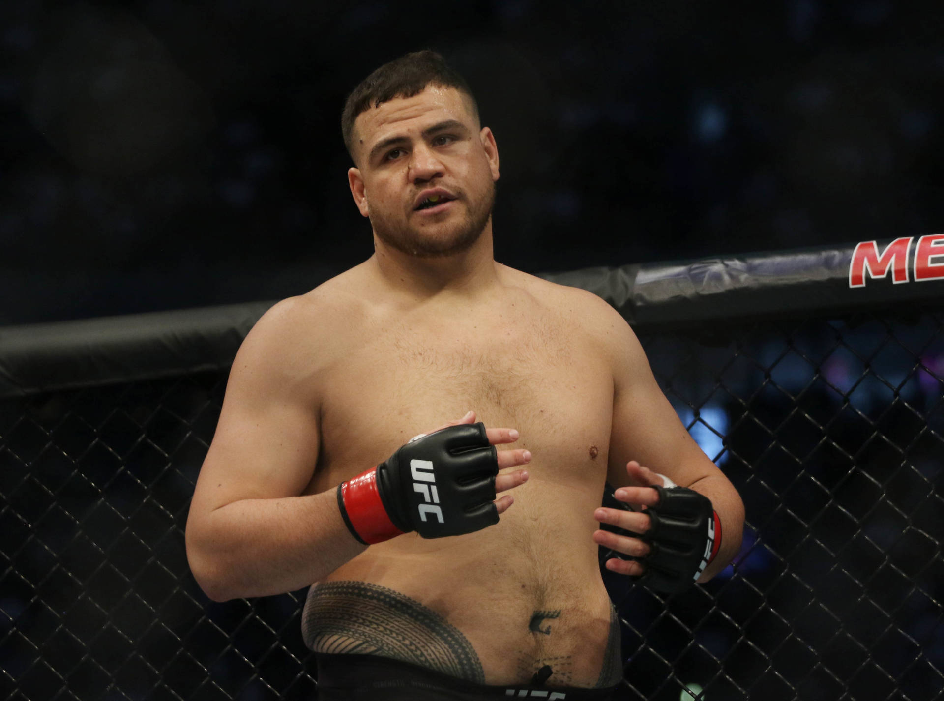 Tai Tuivasa With Grappling Gloves