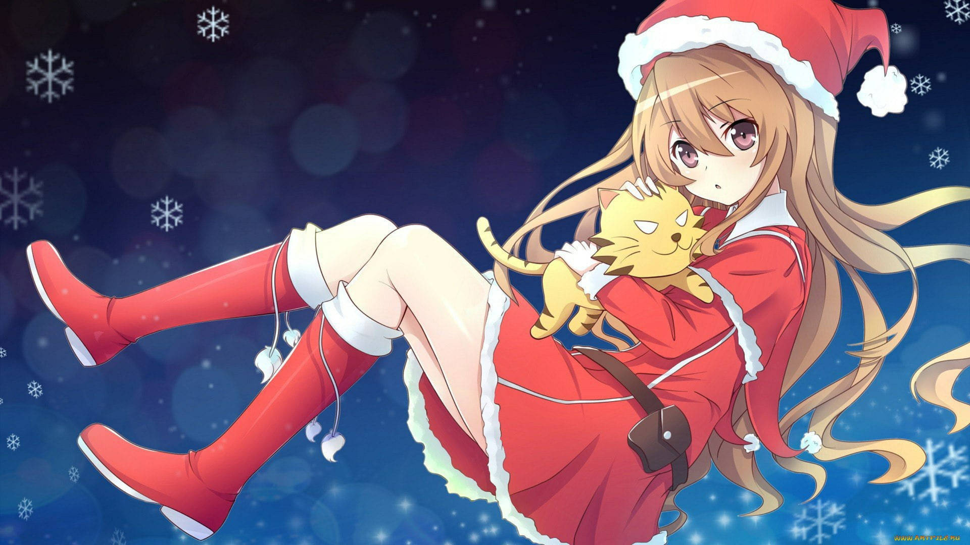 Taiga Aisaka Anime Christmas Background