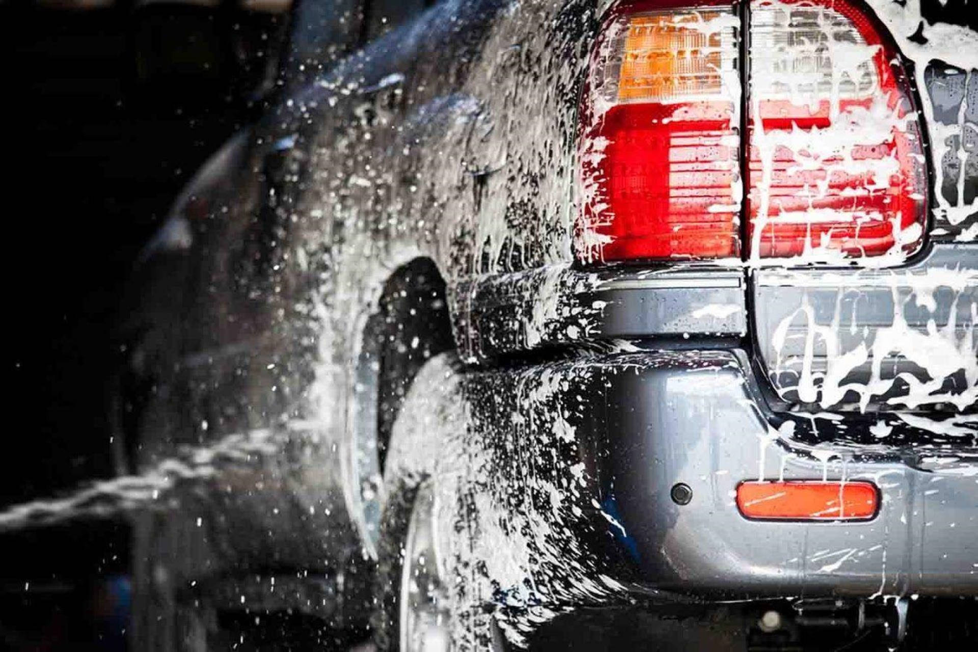 Tail Light Car Wash Bubbles Background