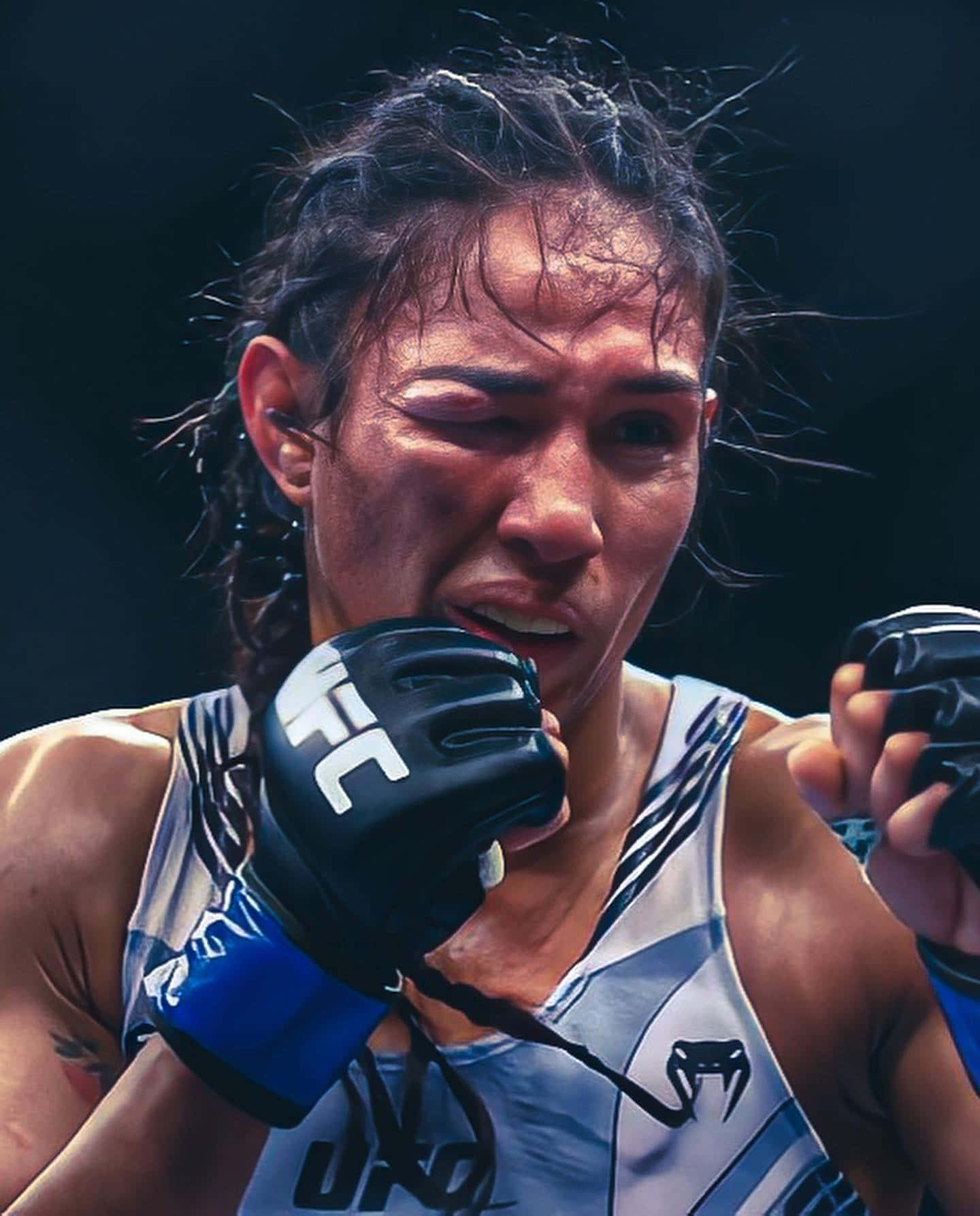 Taila Santos With Bulging Eye Background