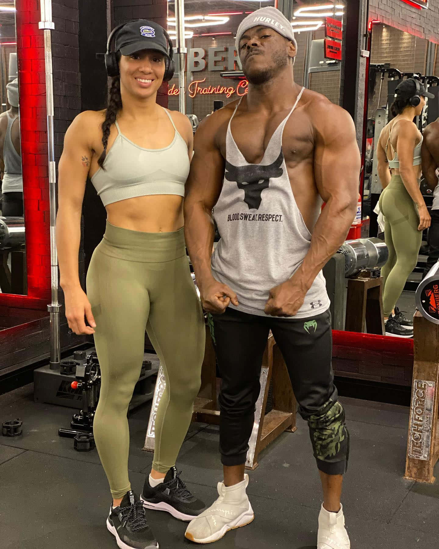 Taila Santos With Husband At Gym