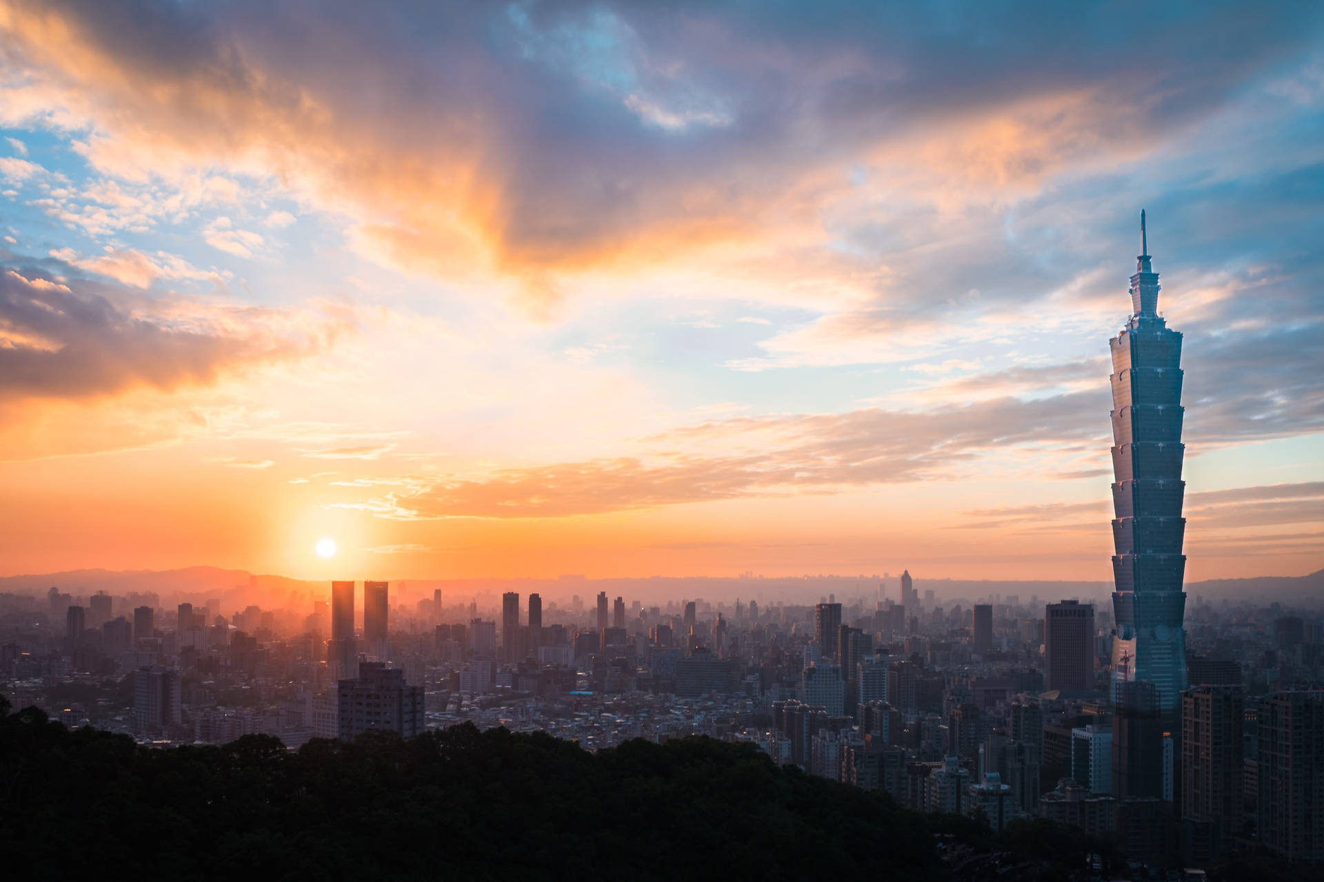 Taipei Cityscape Sunset