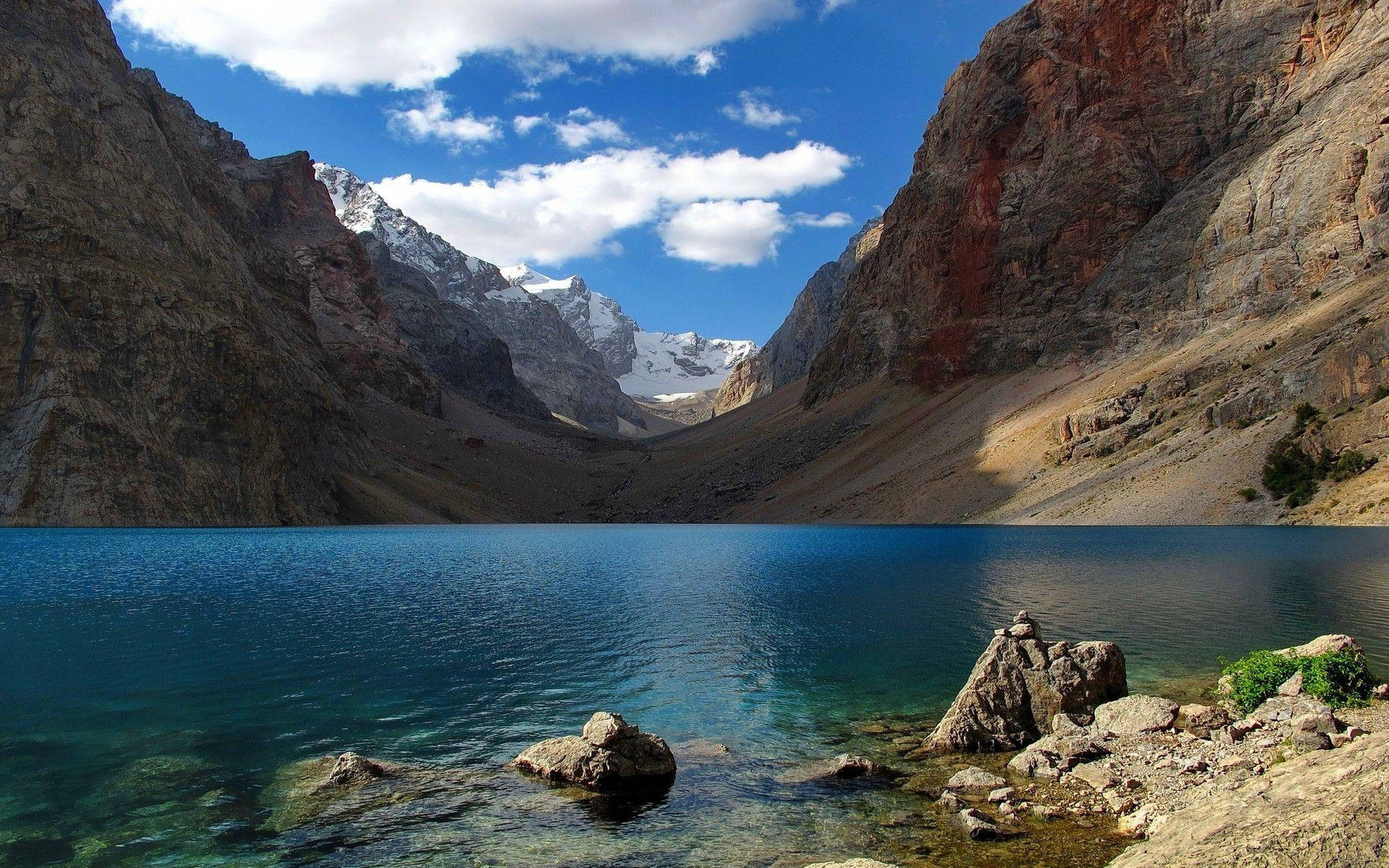Tajikistan Blue Lake Background