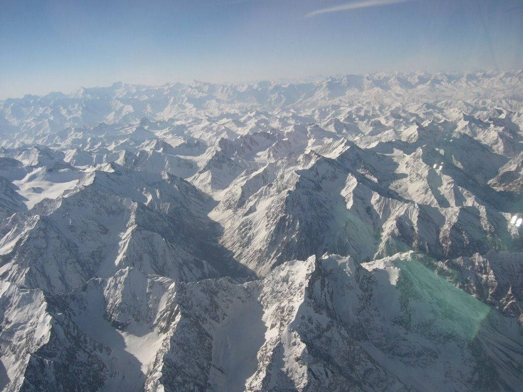 Tajikistan Snowy Mountain Ranges Background