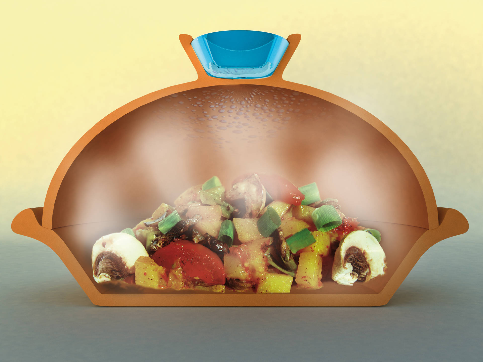 Tajine Dish Illustration In A Pot Background