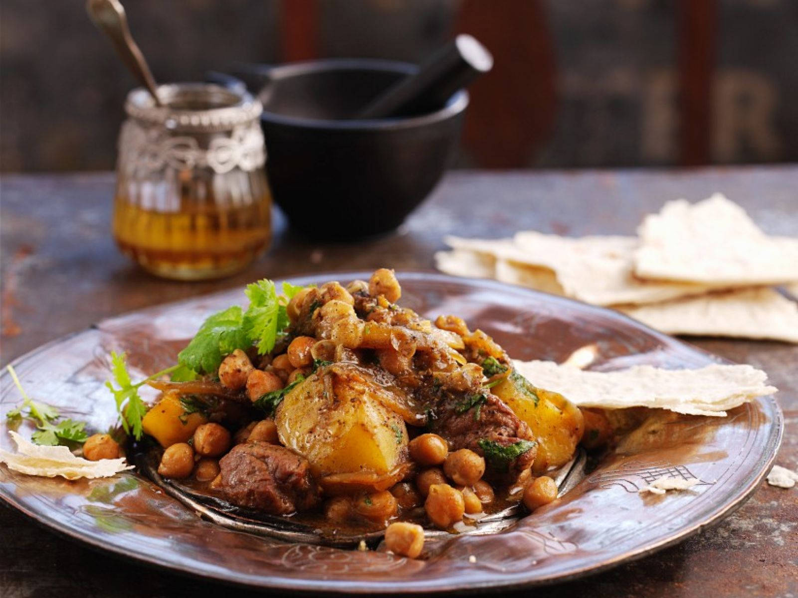 Tajine On A Dinner Table Background