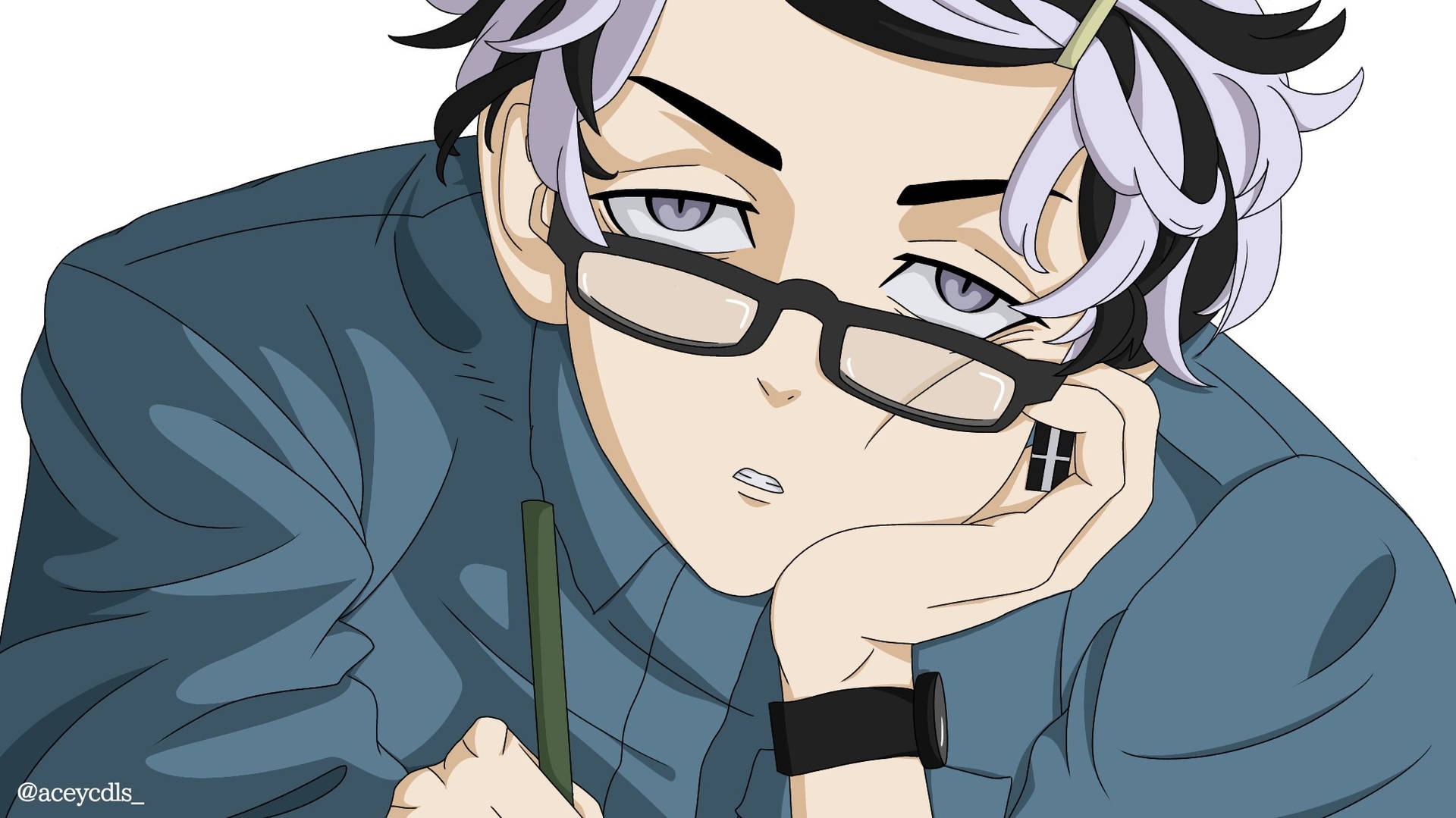 Takashi Mitsuya Black Eye Glasses Background
