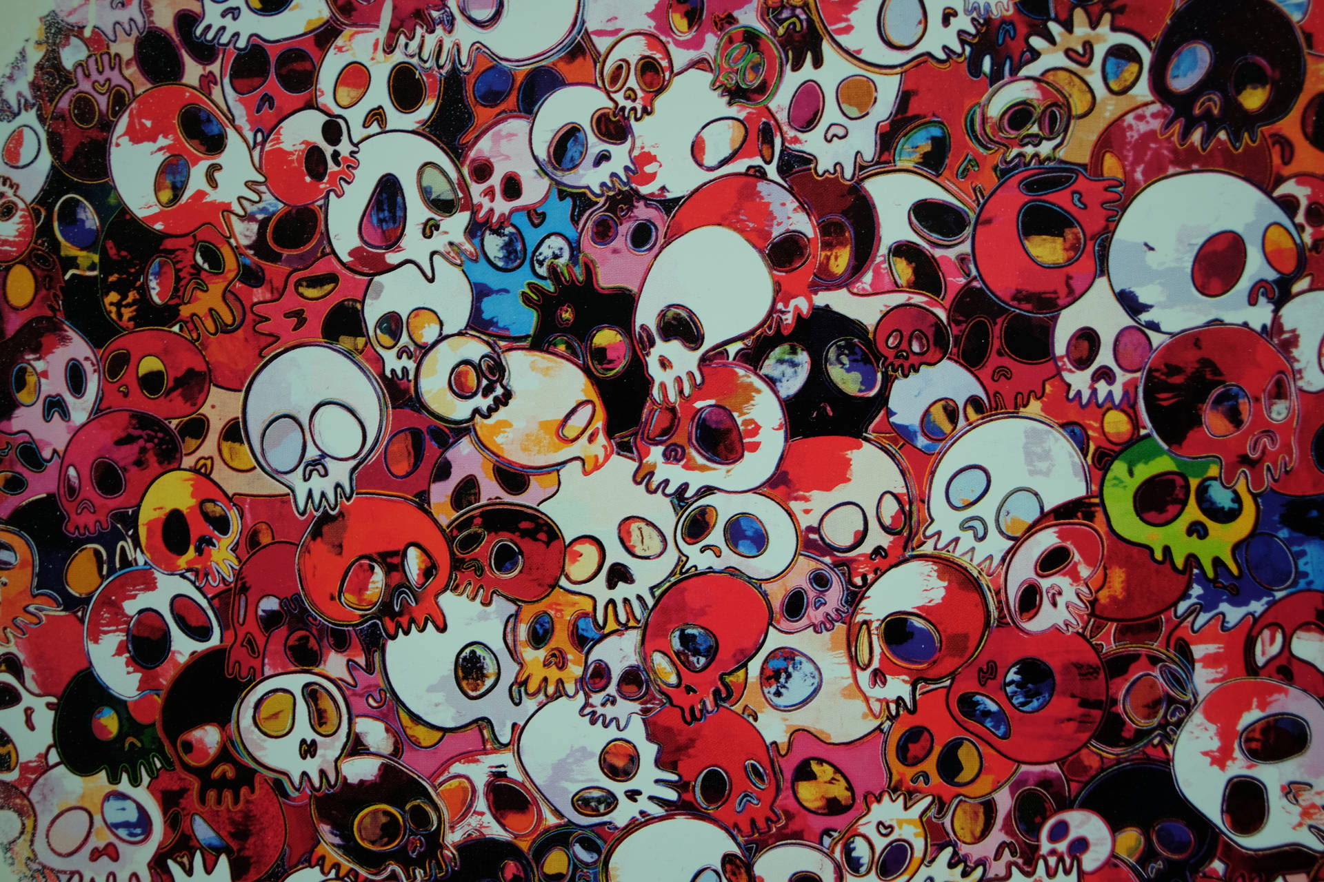 Takashi Murakami 4k Skulls Background