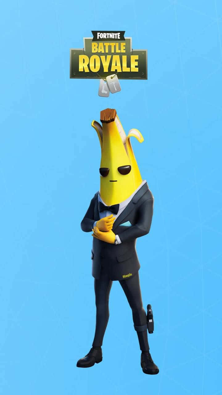 Take A Bite Out Of Victory With Peely's Epic Fortnite Outfit Background