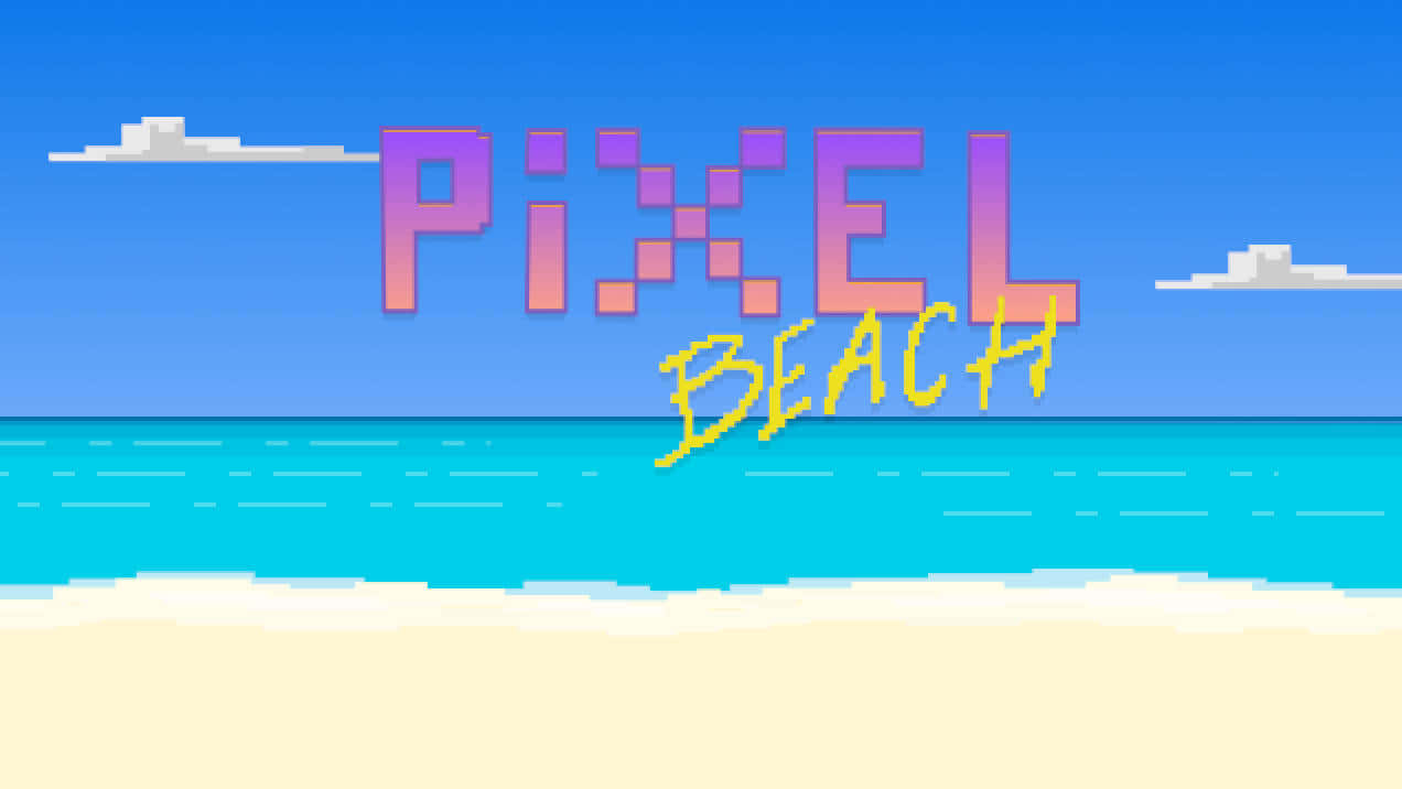 Take A Break And Relax At This Stunning Pixel Beach! Background