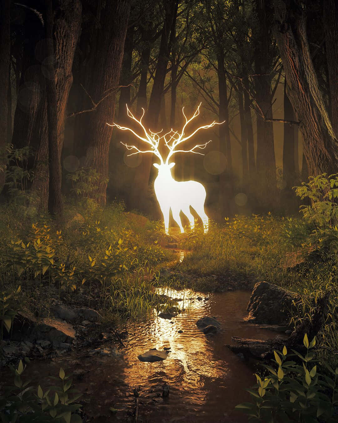 Take A Break From Everyday Life And Watch A Cool Deer Hangin' Around In Nature Background