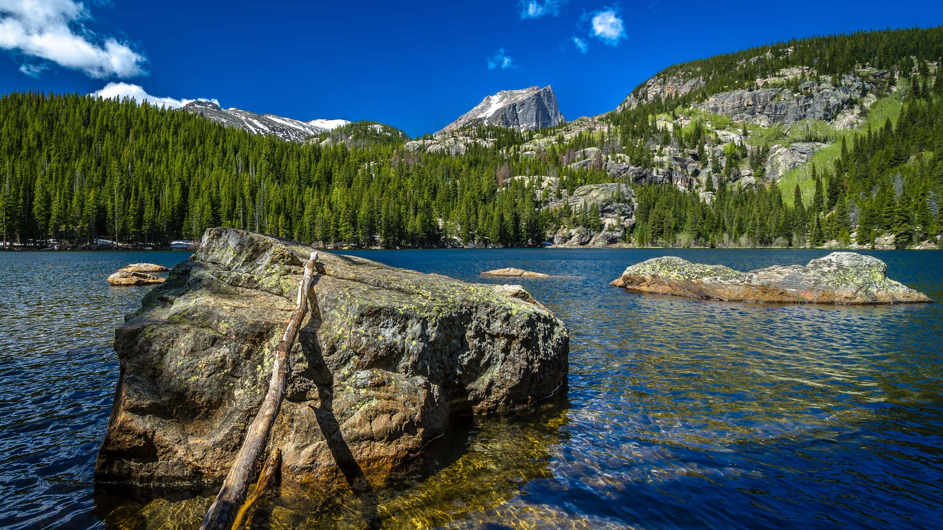 Take A Break In Nature At A Beautiful Mountain Lake Background