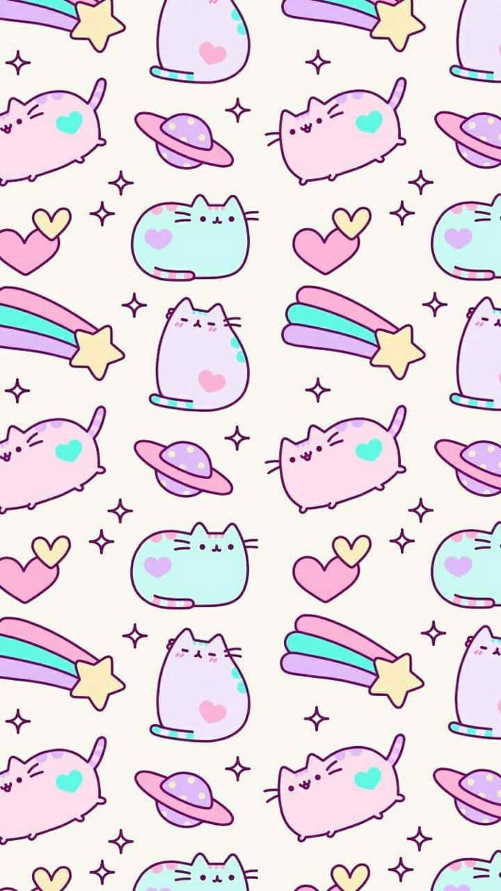 Take A Cat-nap With Kawaii Pusheen! Background