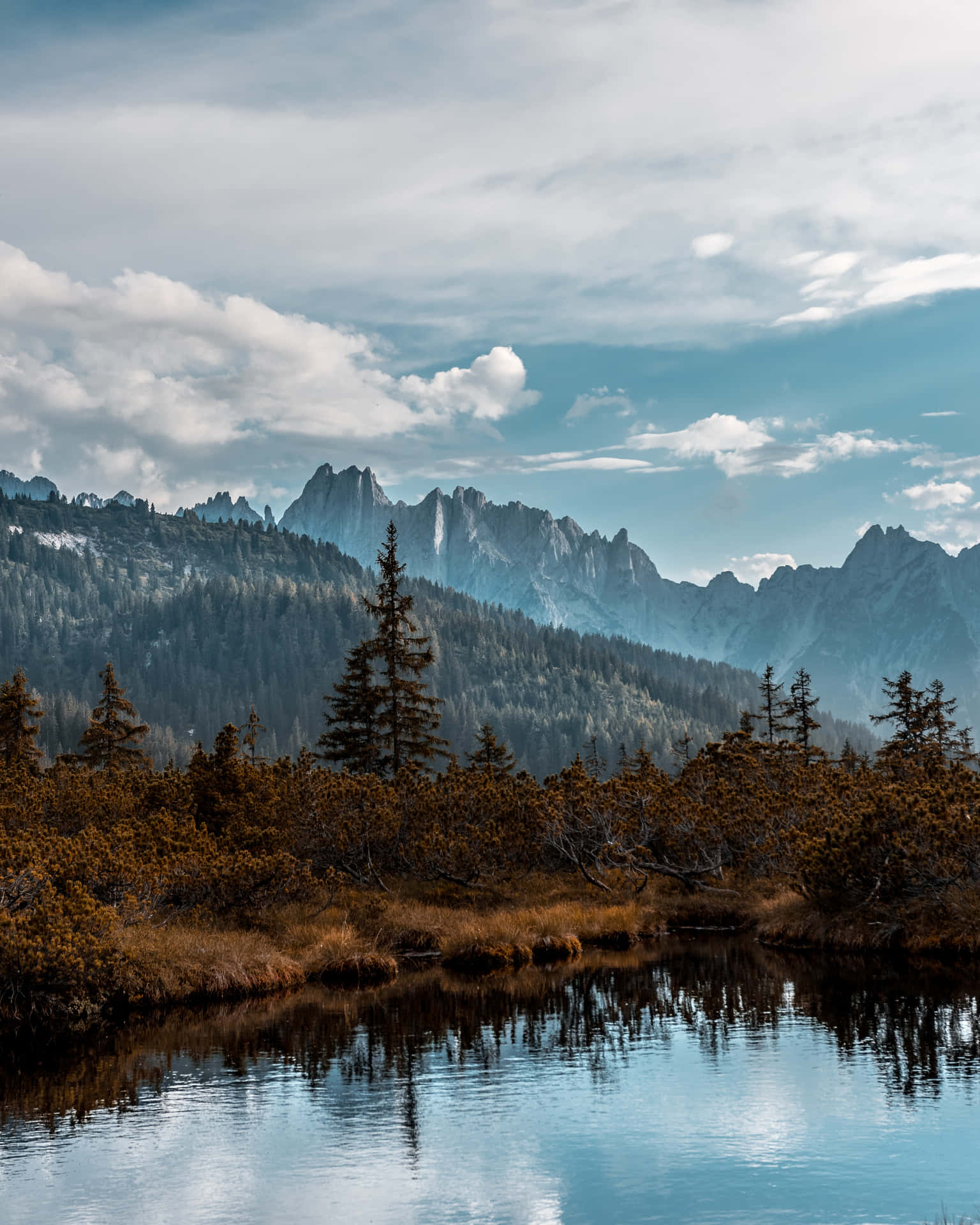 Take A Deep Breath And Enjoy The Majestic Beauty Of This Mountain Lake Background