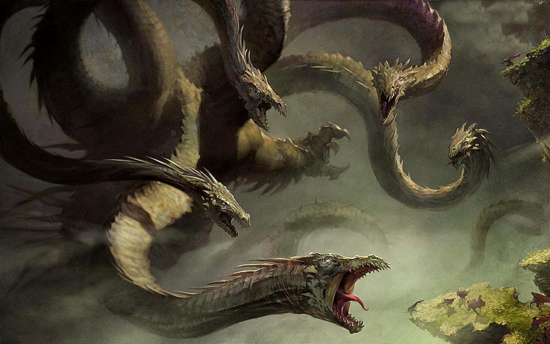 Take A Dive Into Adventure With This Amazing Awesome Cool Dragon! Background