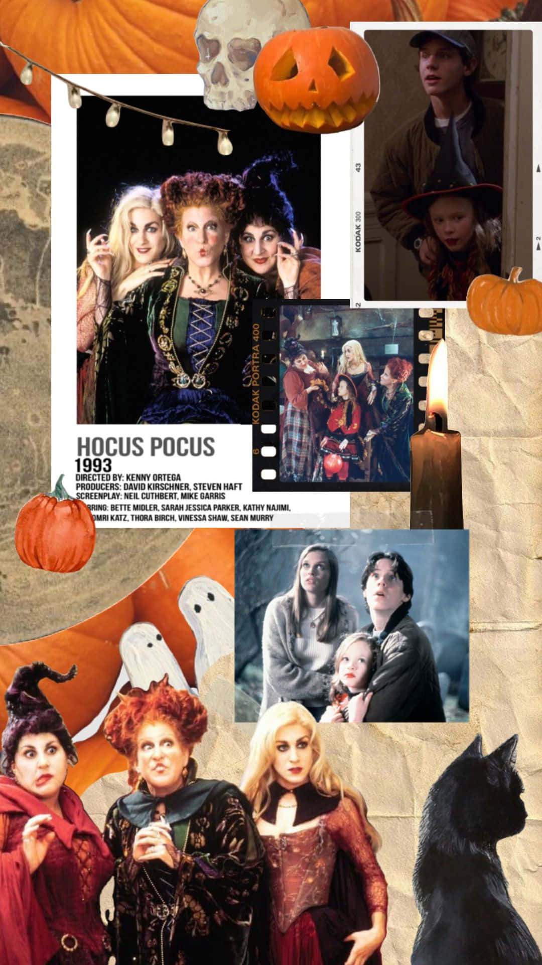 Take A Journey Back To The Spookiest Day Of The Year With This Hocus Pocus-themed Iphone Wallpaper Background
