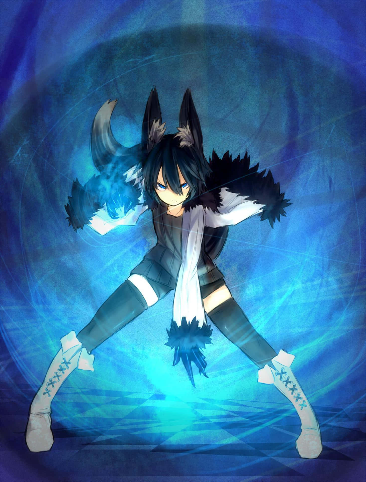 Take A Look At This Cute Anime Wolf Girl! Background