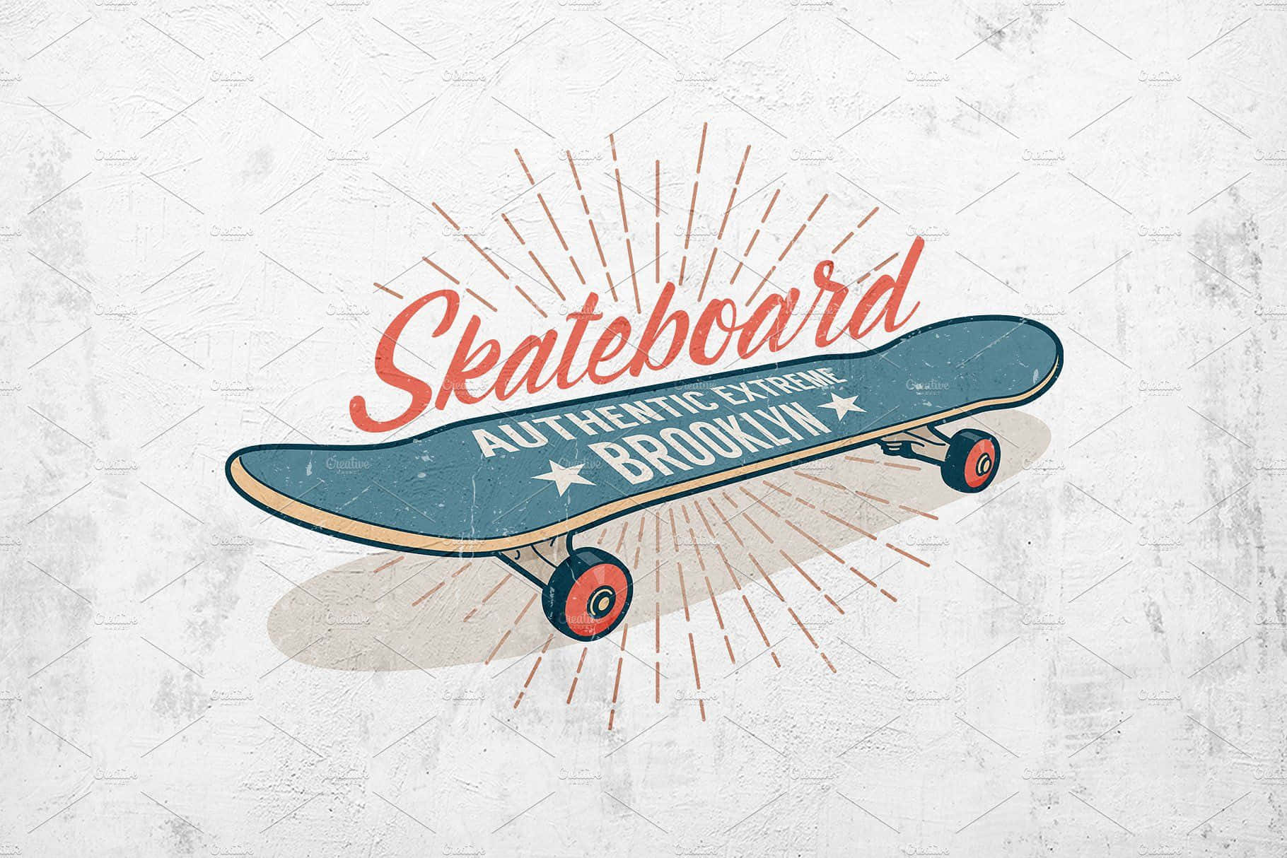 Take A Ride On The Throwback Wave With A Retro Skateboard Background