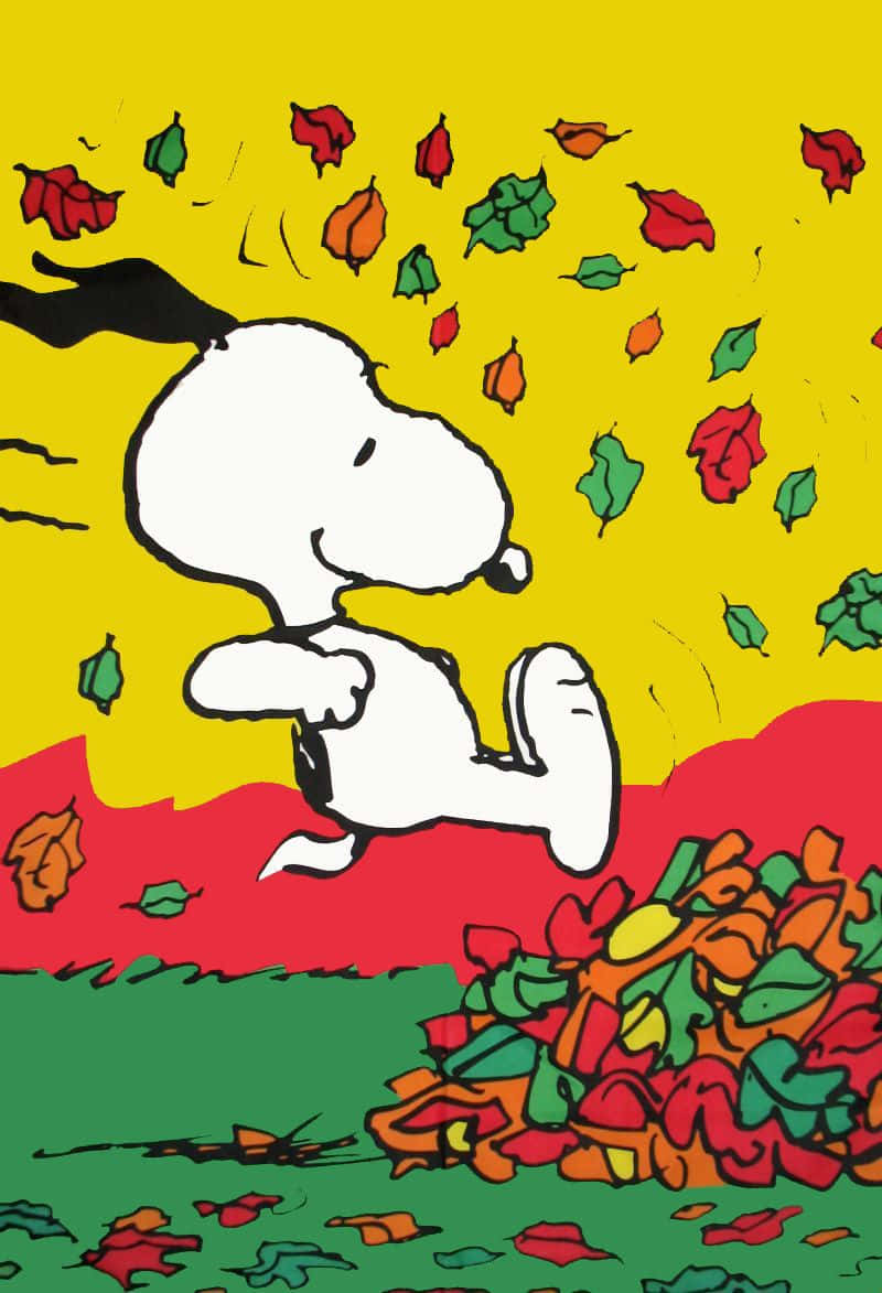 Take A Scenic Stroll In The Crisp Fall Air With Snoopy Background