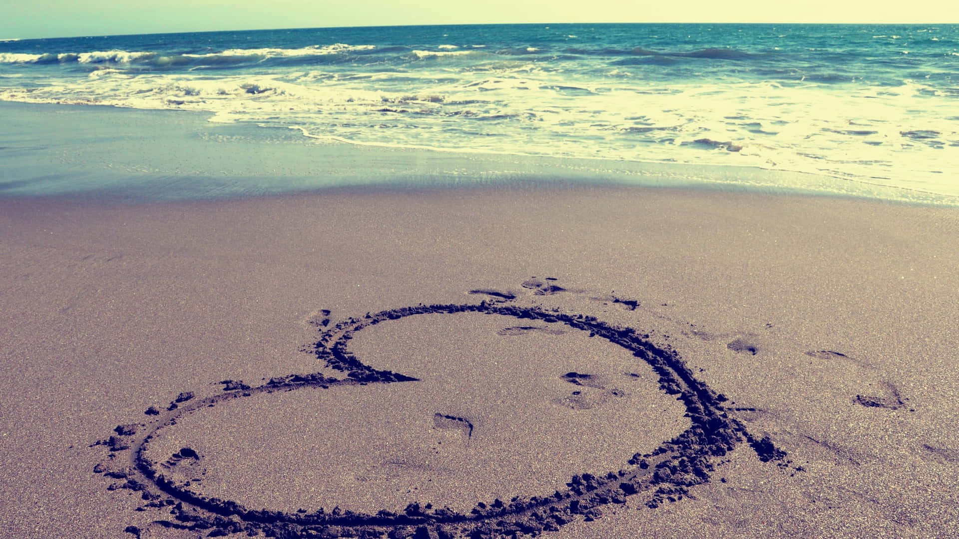 Take A Stroll Along The Retro Beach Background