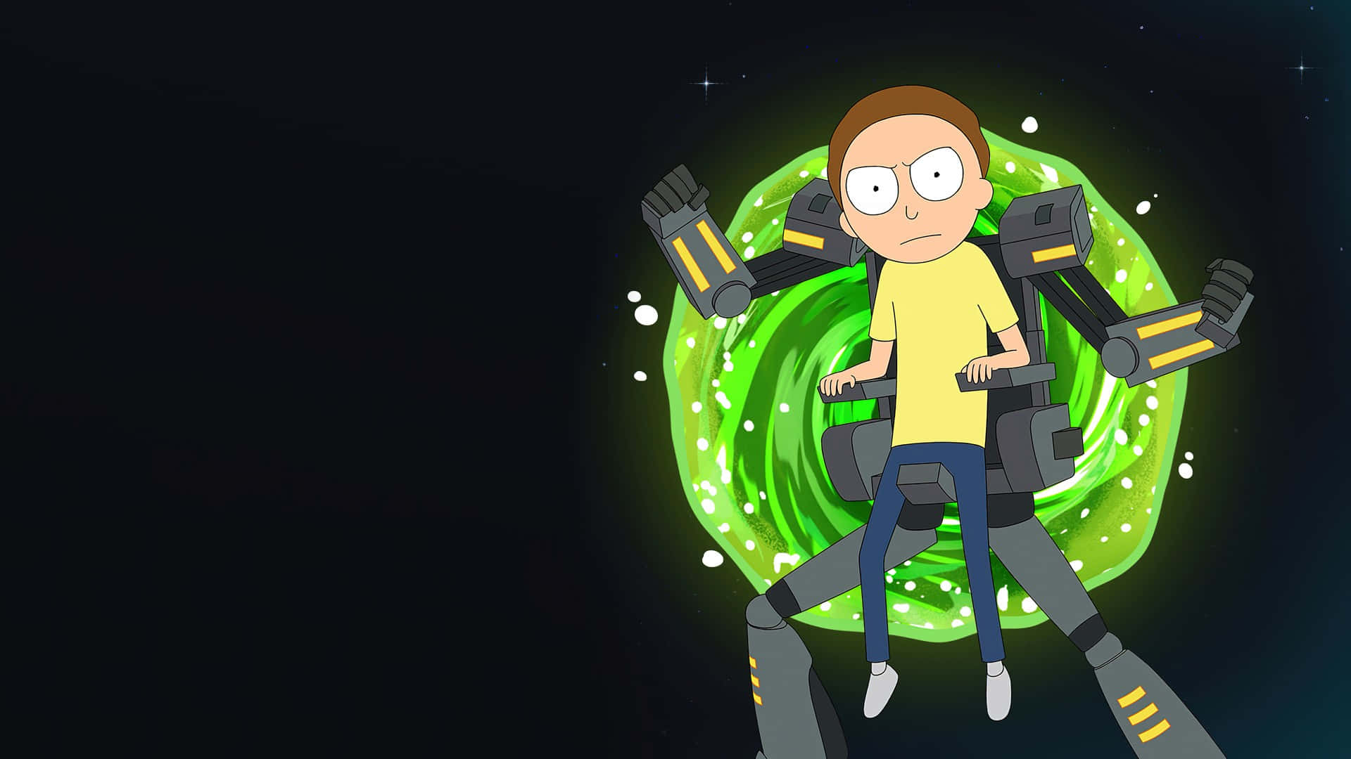 Take A Tour Of The Universe With Rick And Morty Background