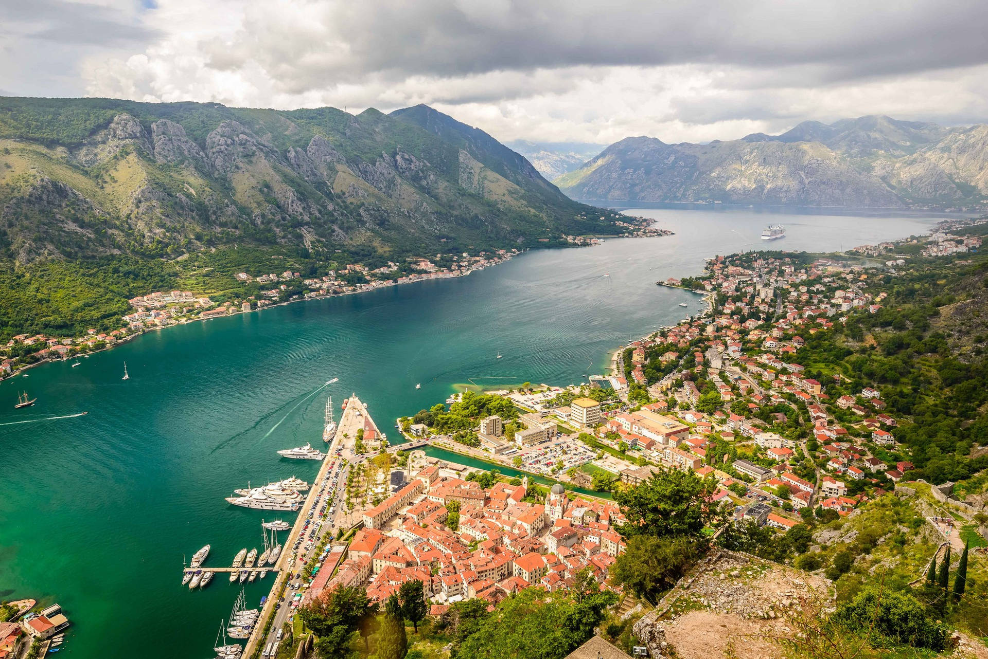 Take A Trip Down To The Beautiful Historical Region Of Kotor Background