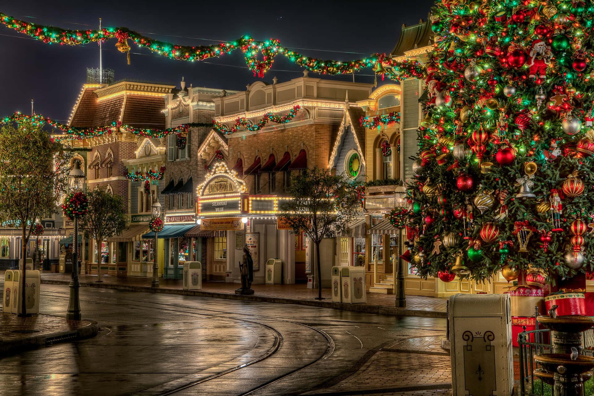 Take A Trip To A Christmas Village Background