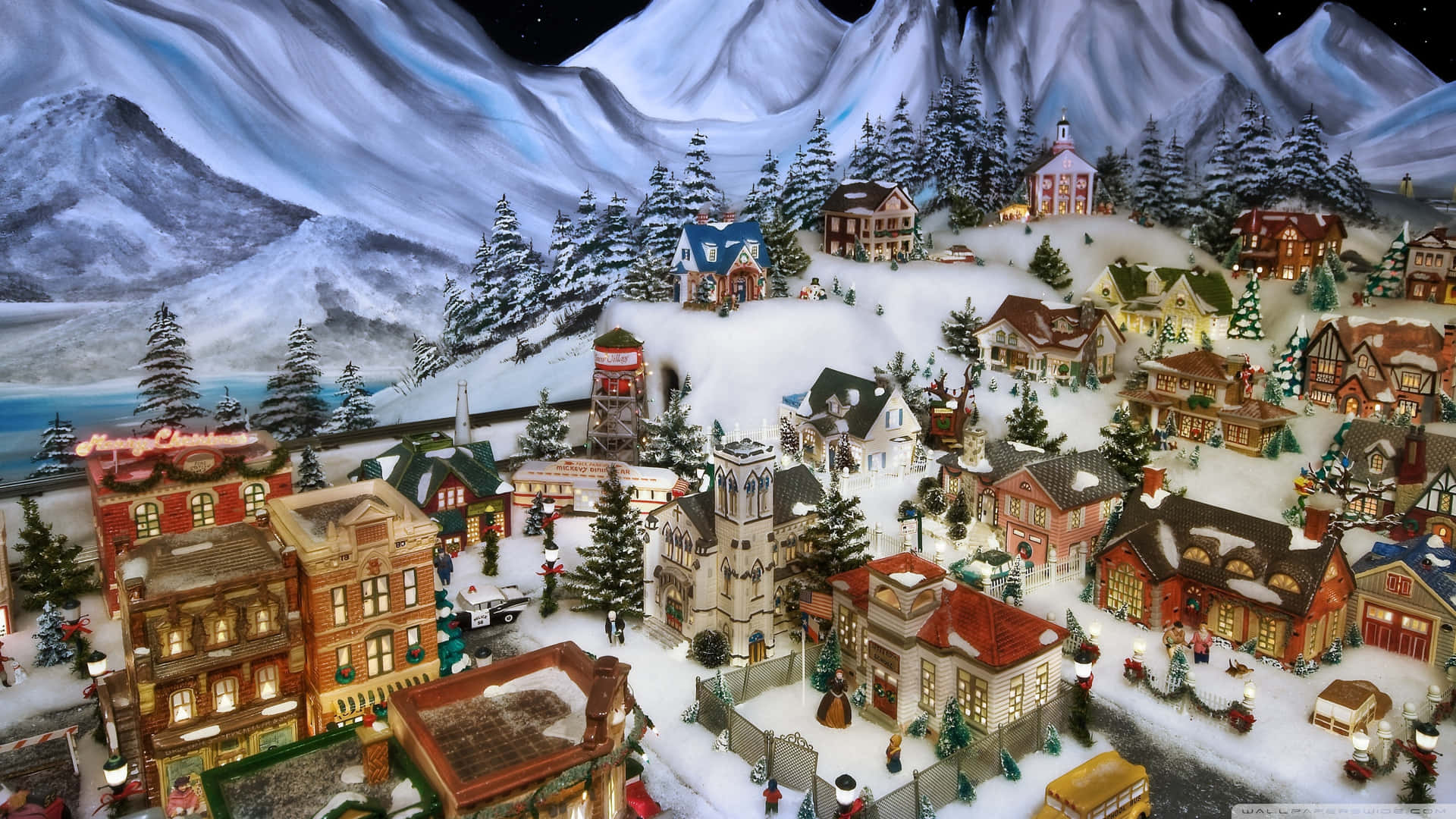 Take A Trip To A Magical Christmas Village Background