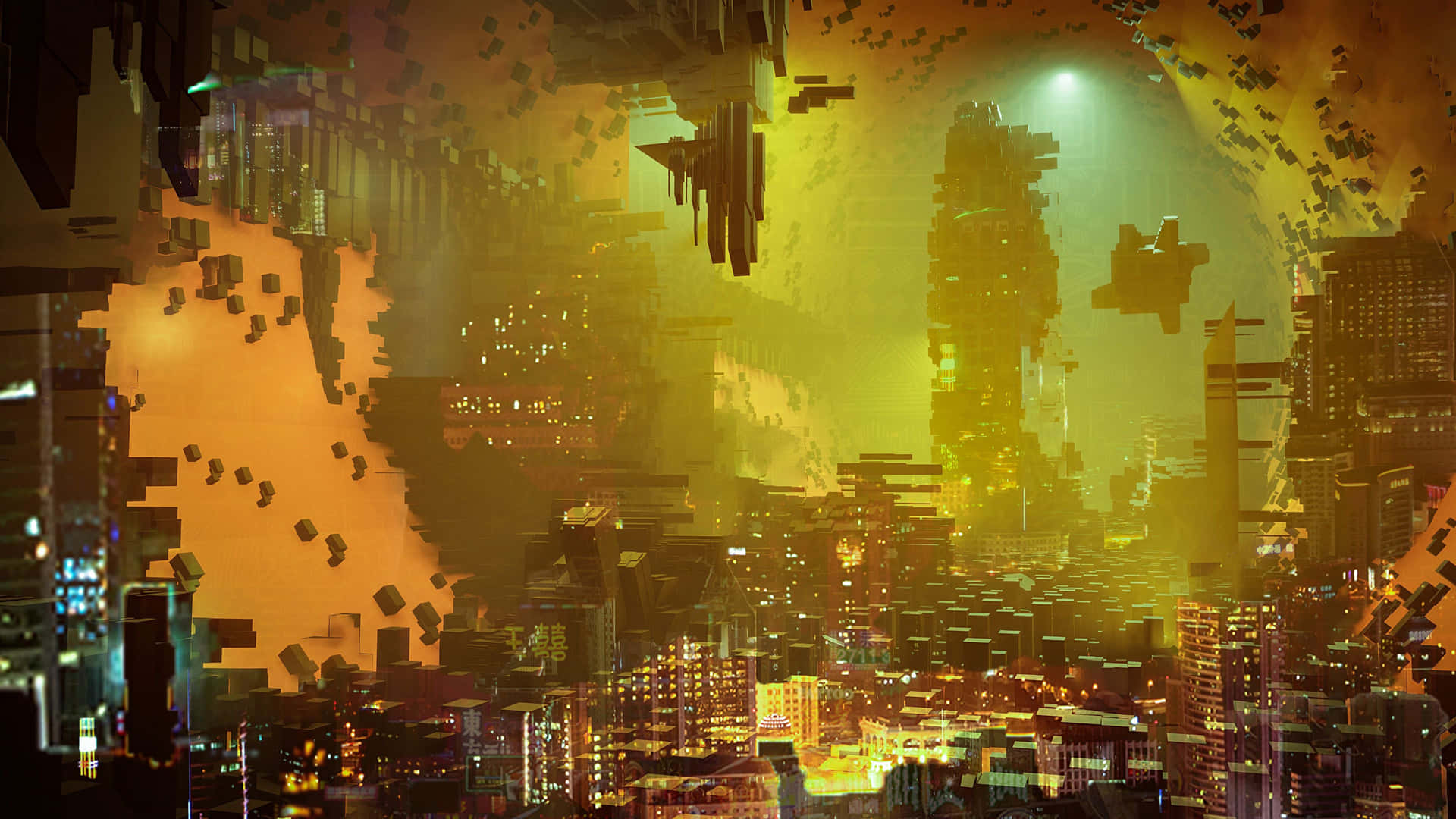 Take A Trip To The High-tech Futuristic City Of The Future Background