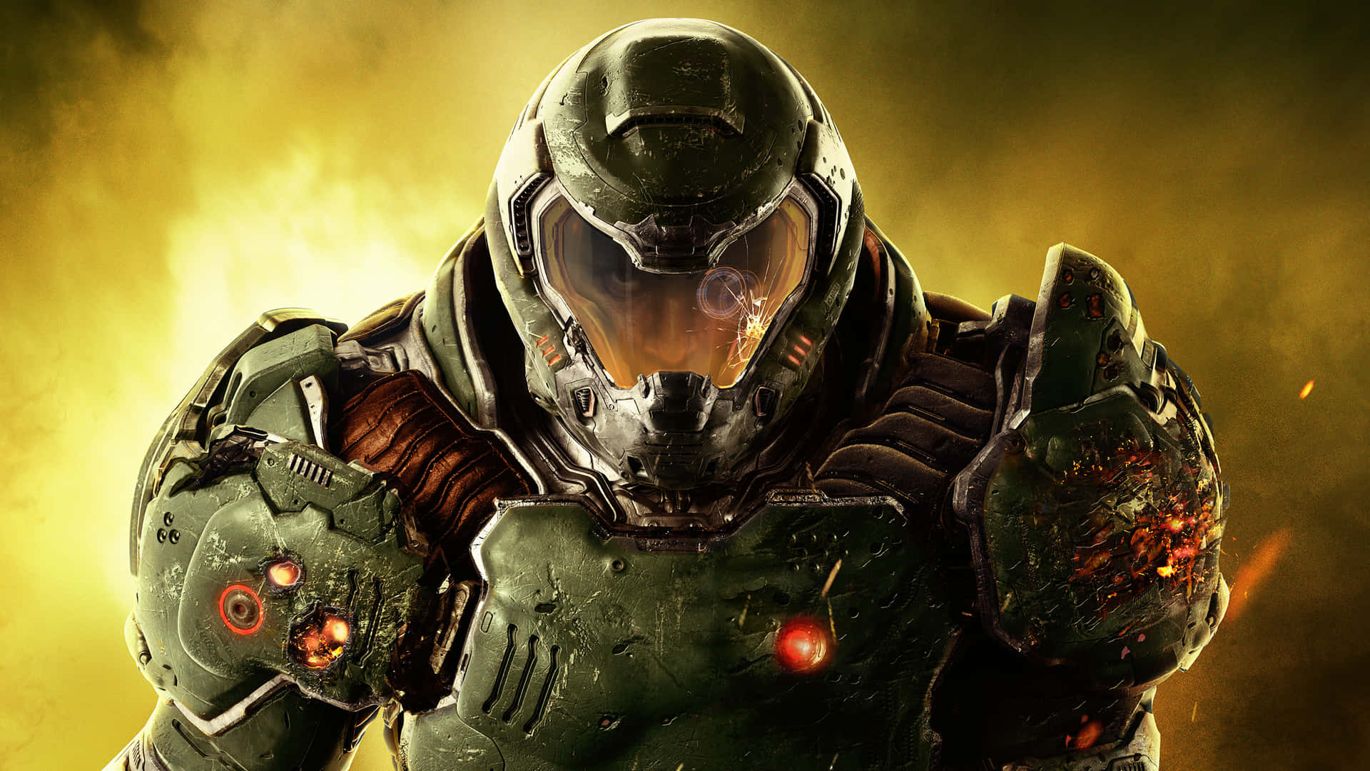 Take Control Of The Ultimate Doom Slayer And Unleash Hell Background