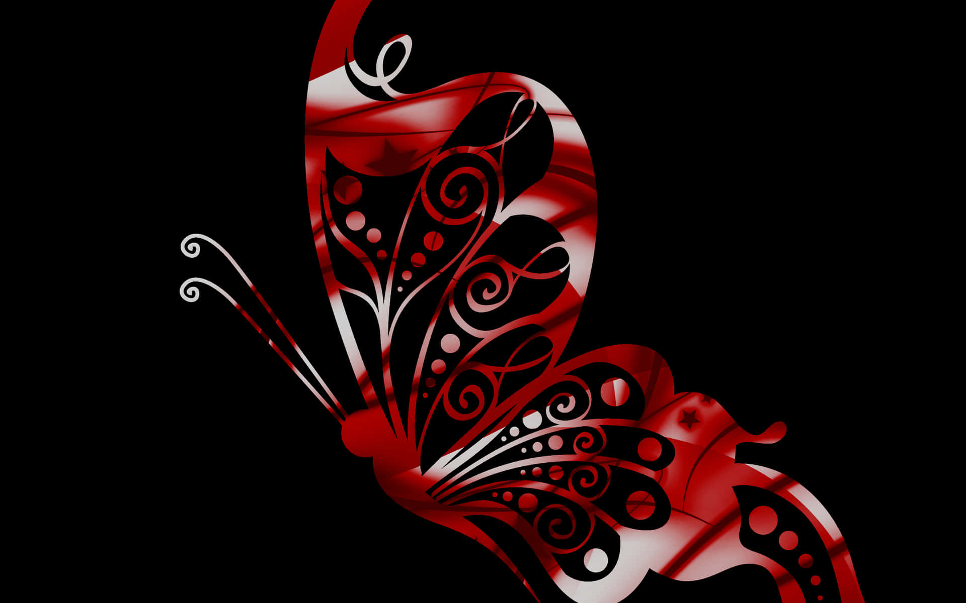 Take Flight And Follow Your Dreams With The Beautiful Red Butterfly Background