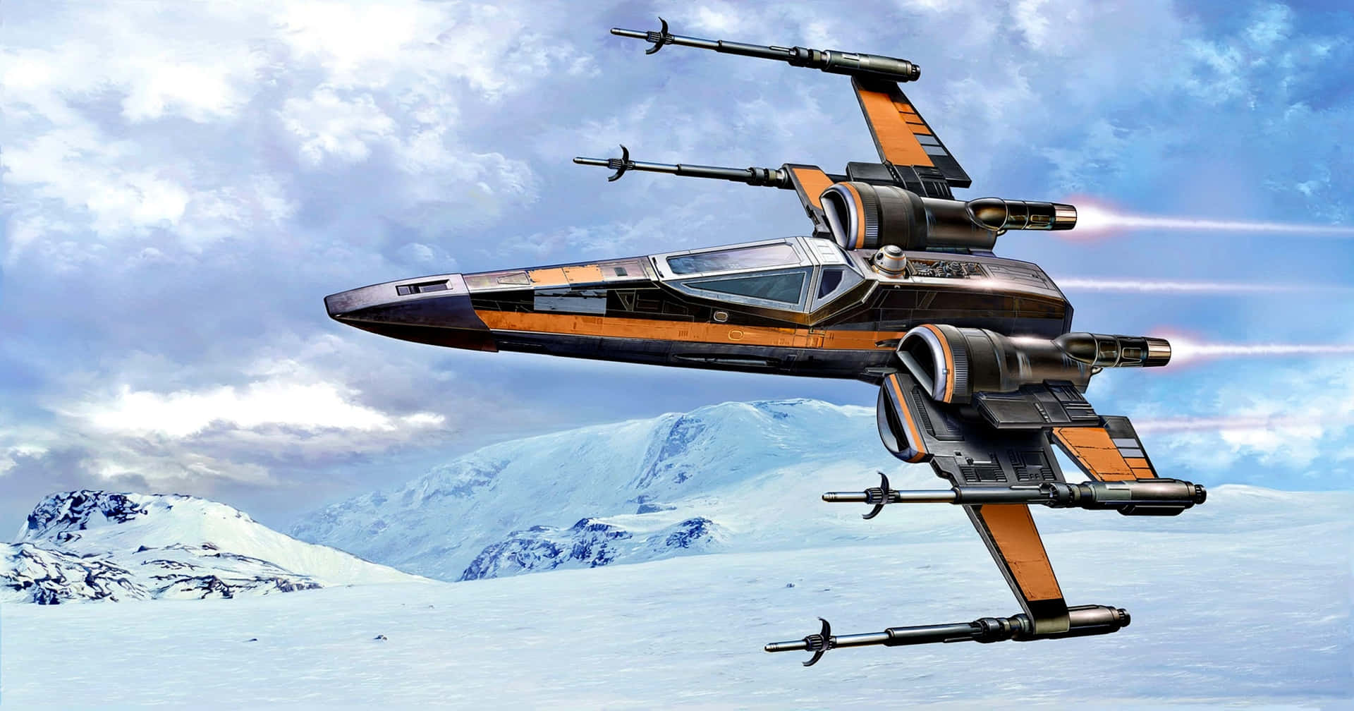 Take Flight In A Galaxy Far, Far Away In A Star Wars X-wing Background