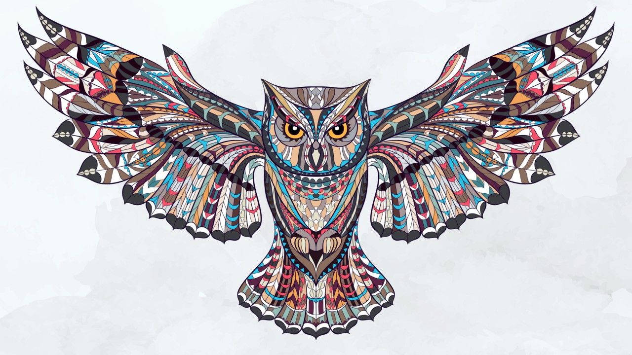 Take Flight With This Mystical Cool Abstract Owl