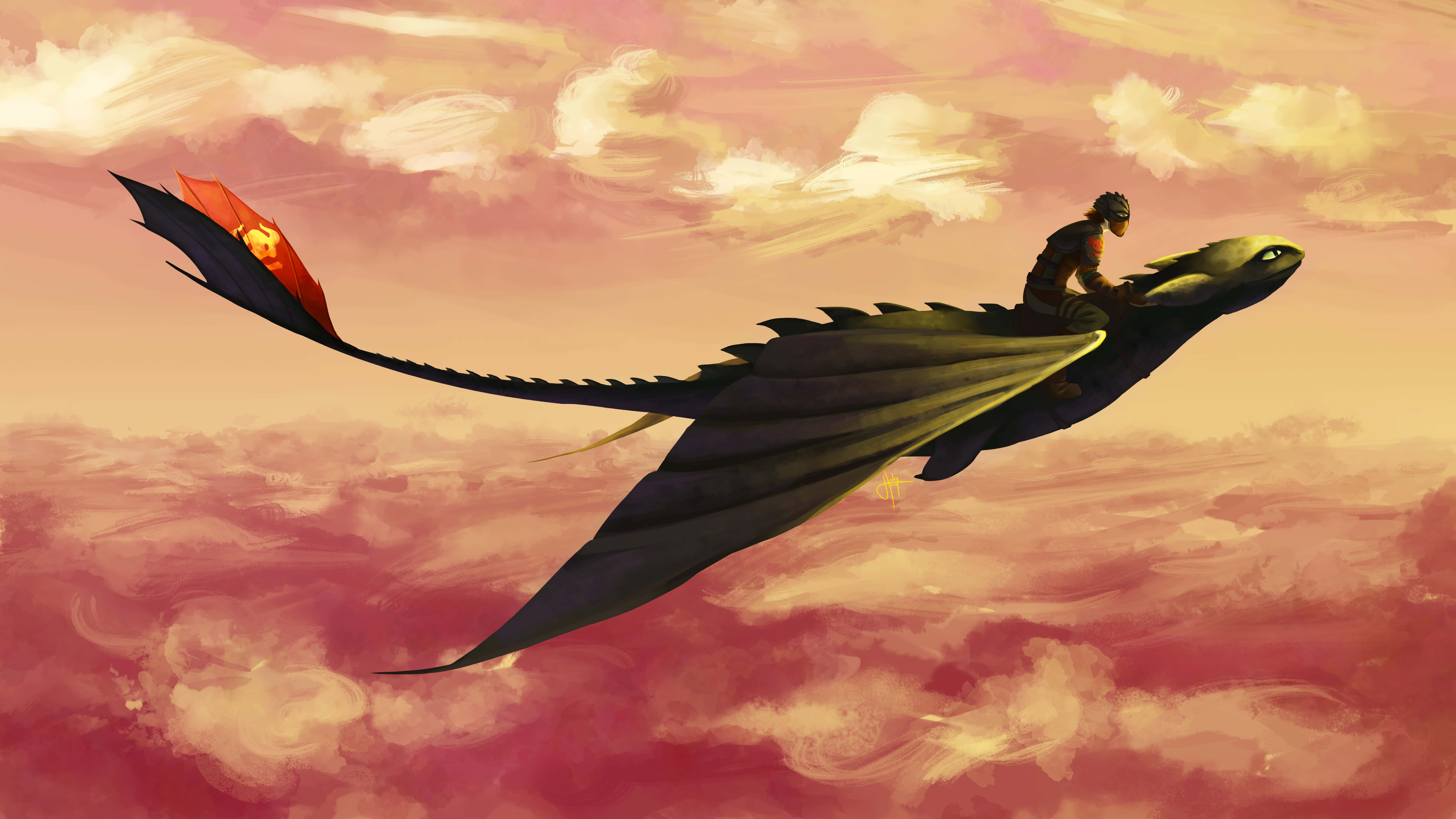 Take Flight With Toothless And Hiccup In How To Train Your Dragon! Background