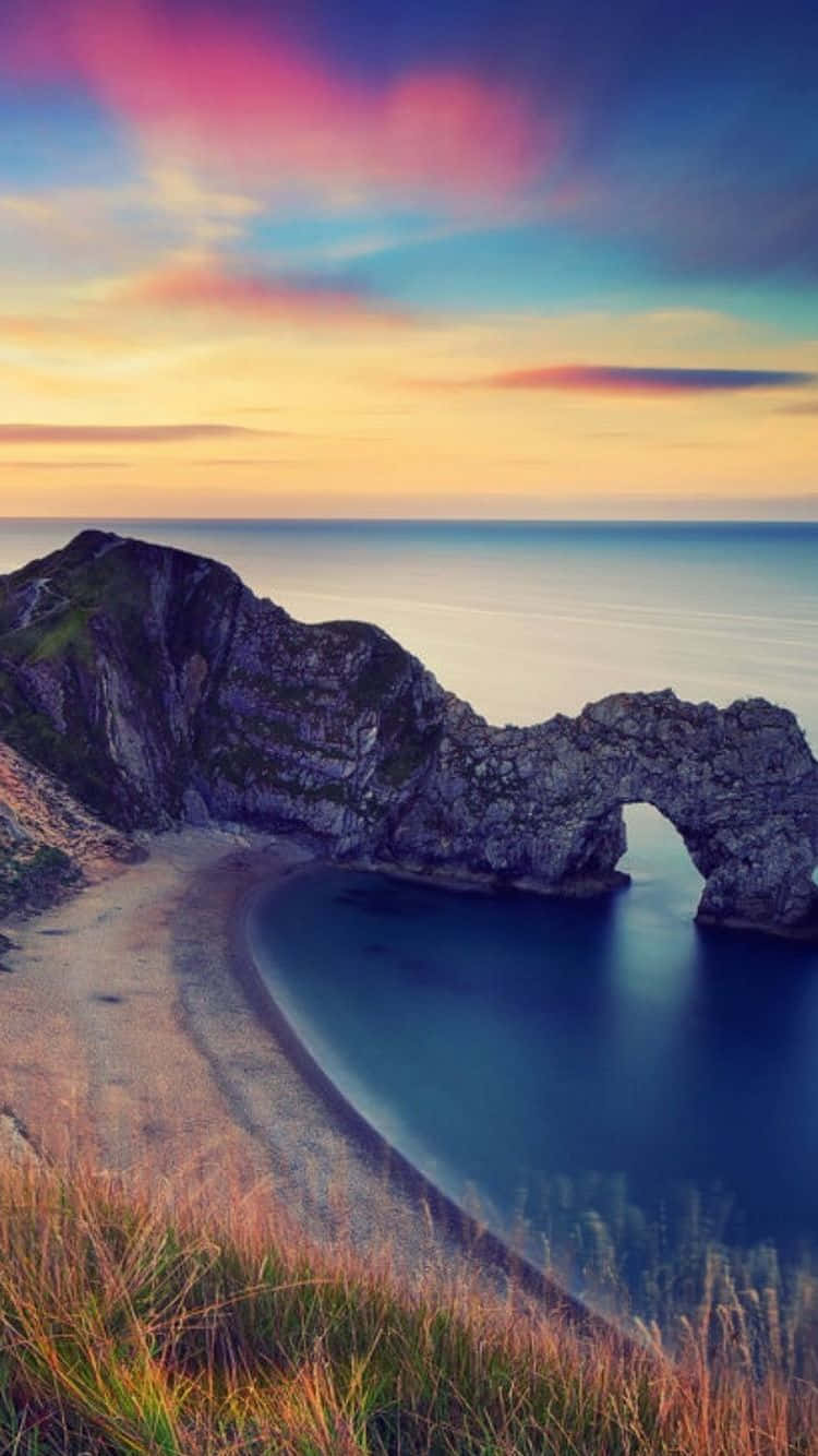 Take In Summer's Beauty With This Stunning Beach Wallpaper For Your Iphone.