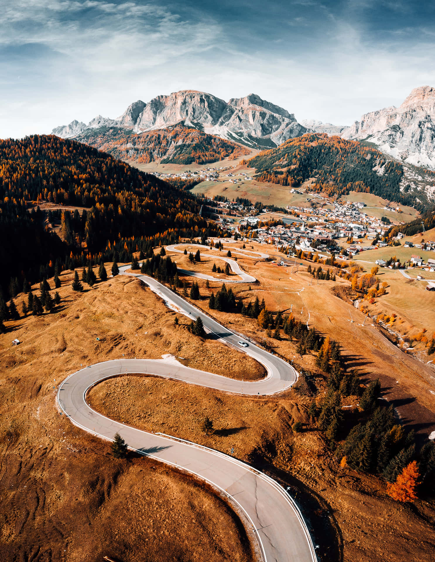 Take In The Beauty Of Fall From Atop A Mountain Background