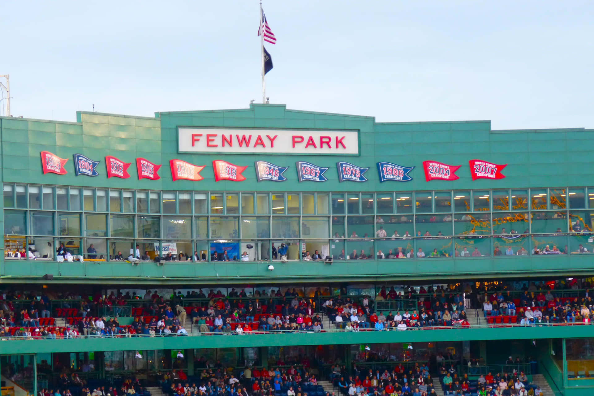 Take In The Beauty Of Fenway Park At Twilight! Background