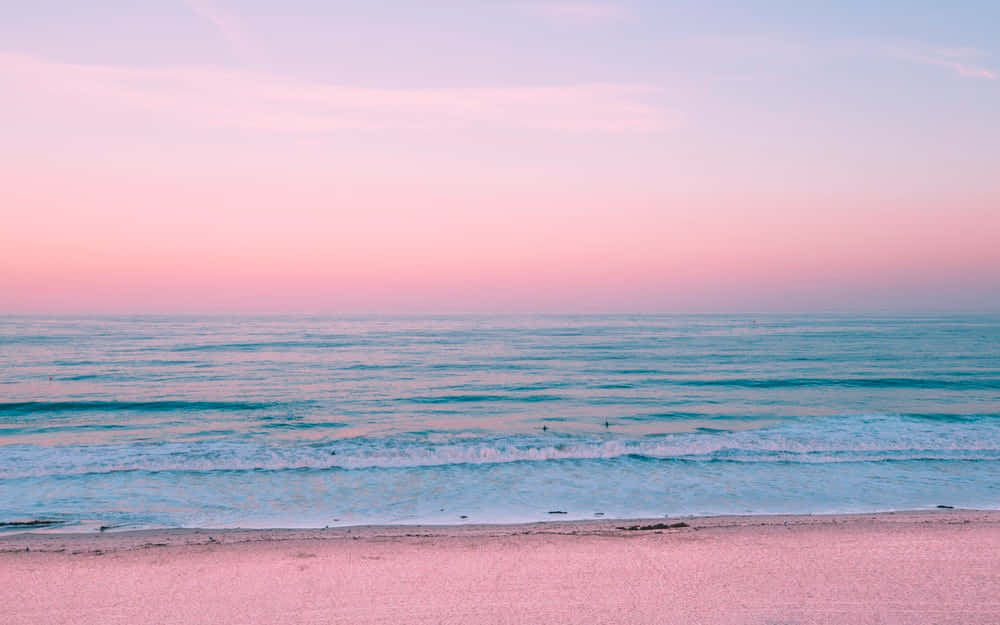 Take In The Breathtaking Beauty Of Pastel Beach Background