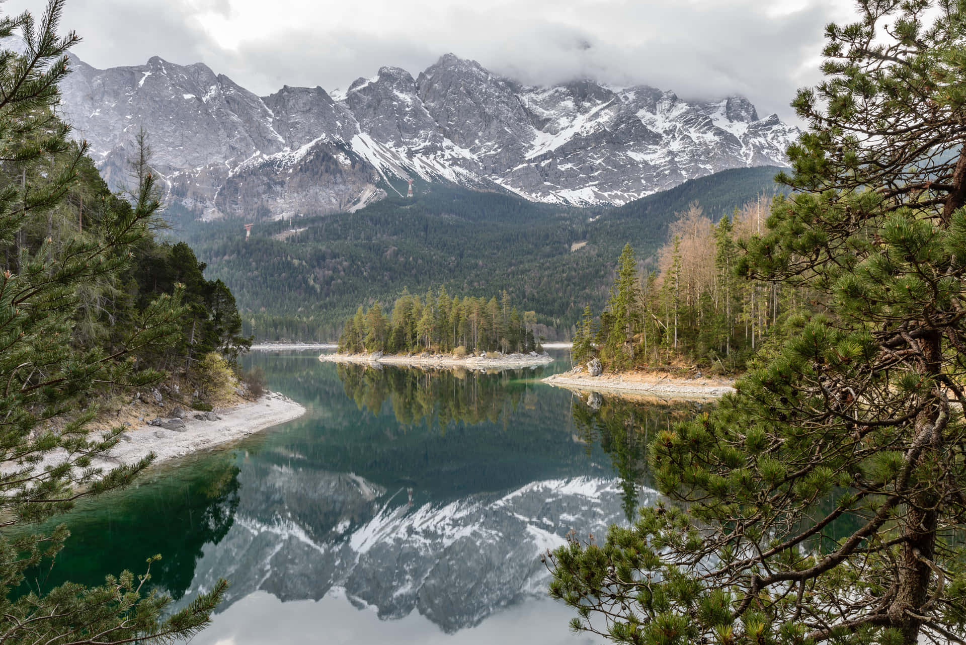 Take In The Breathtaking View Of A Beautiful Mountain Lake. Background