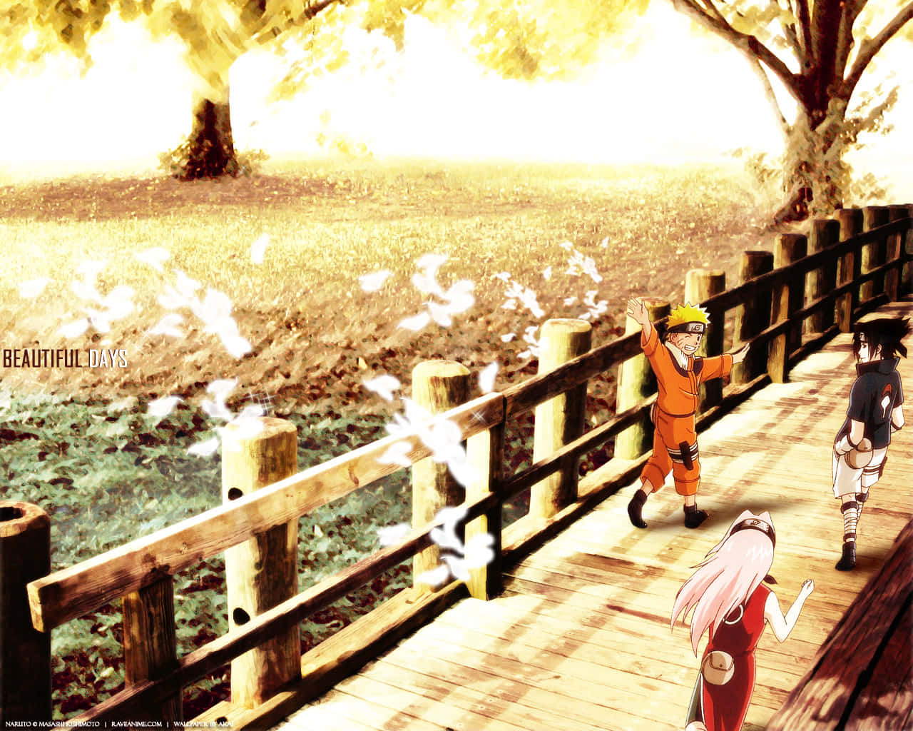Take In The Breathtaking Views Of The Land Of Fire In Naruto! Background