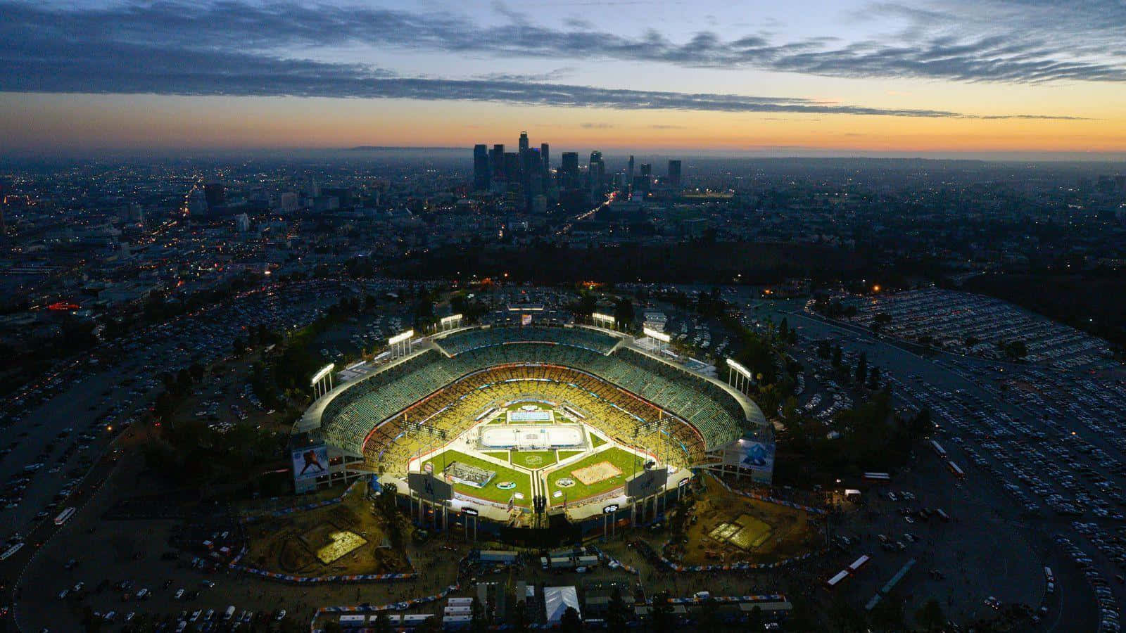 Take In The City And The Field From The Stands At Dodger Stadium