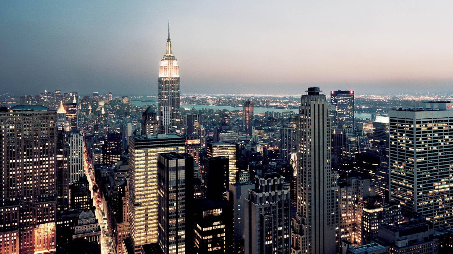 Take In The Skyline Of New York City Background