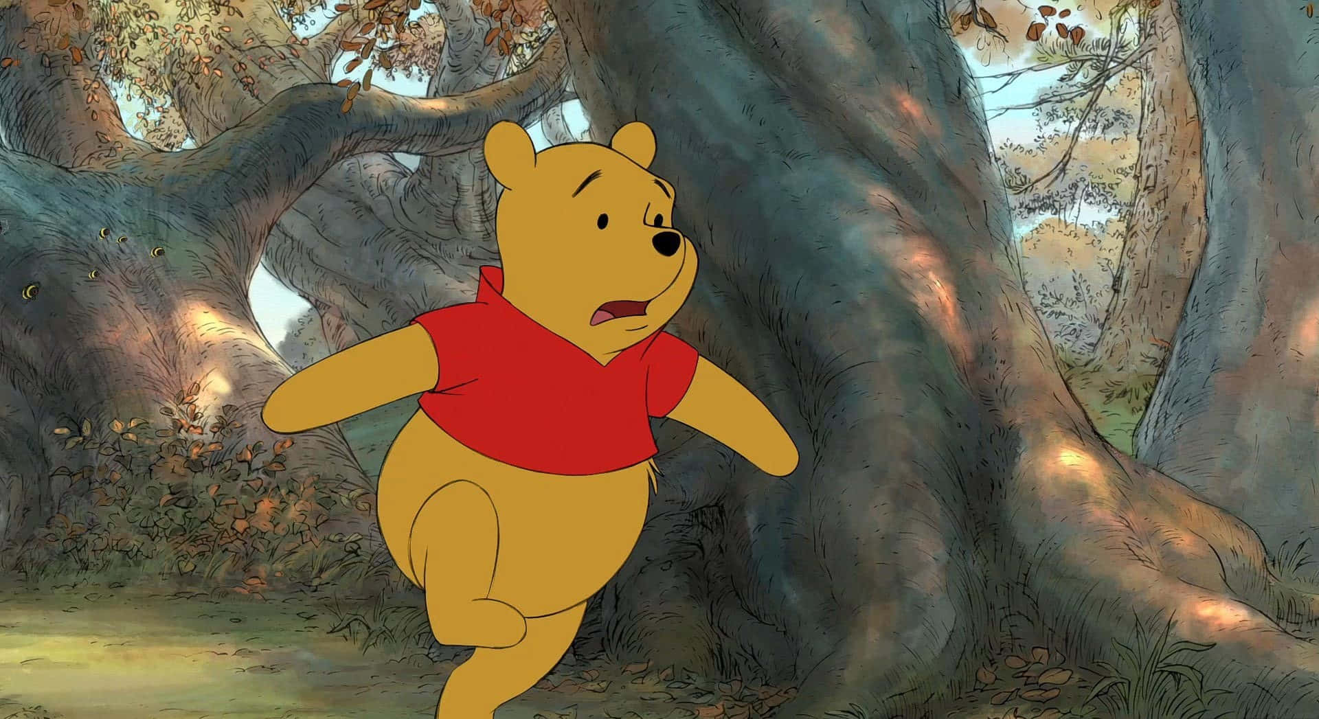 Take On Any Adventure With Winnie The Pooh Laptop Background